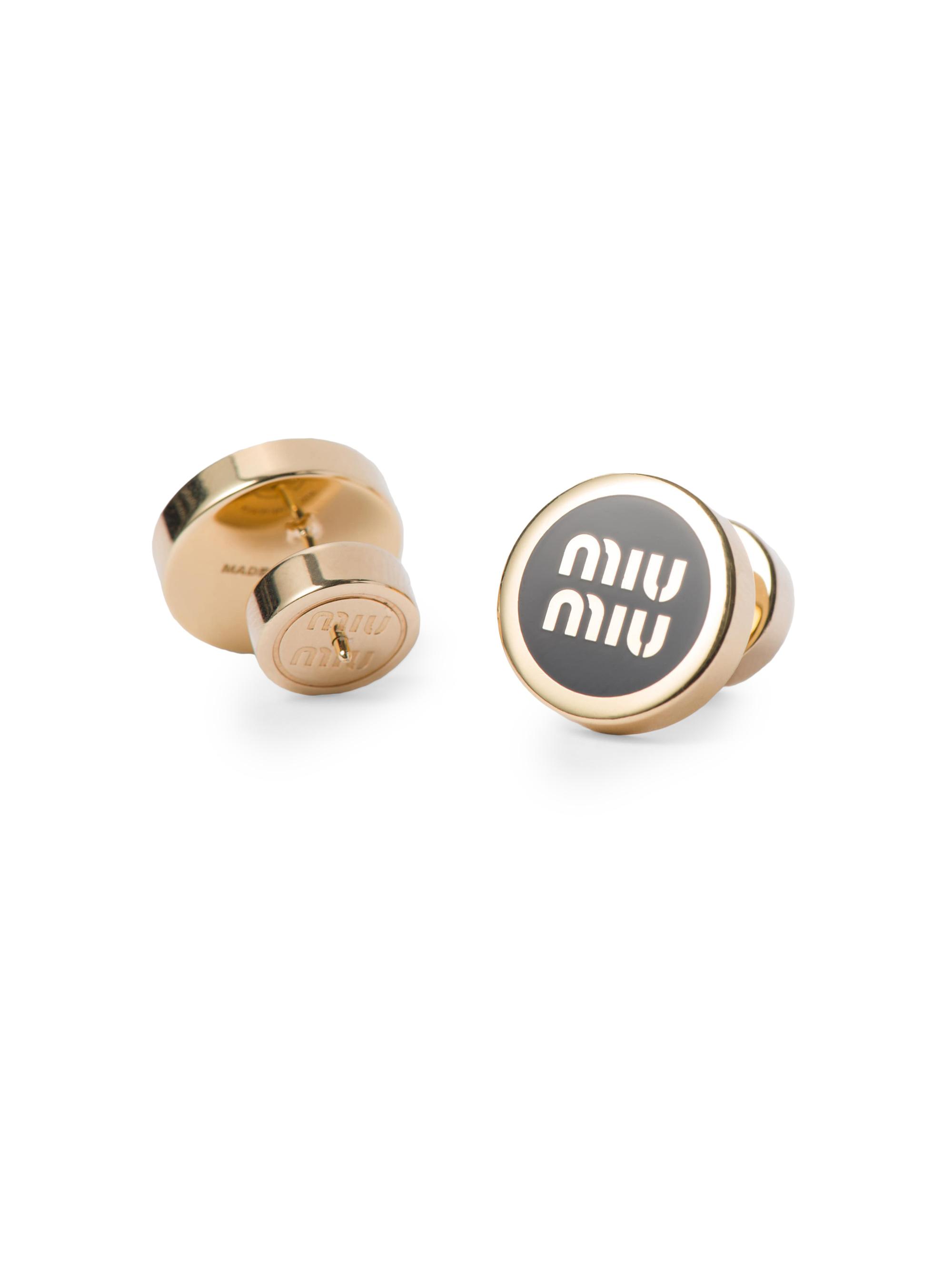 Miu Miu Enameled Metal Earrings | Saks Fifth Avenue