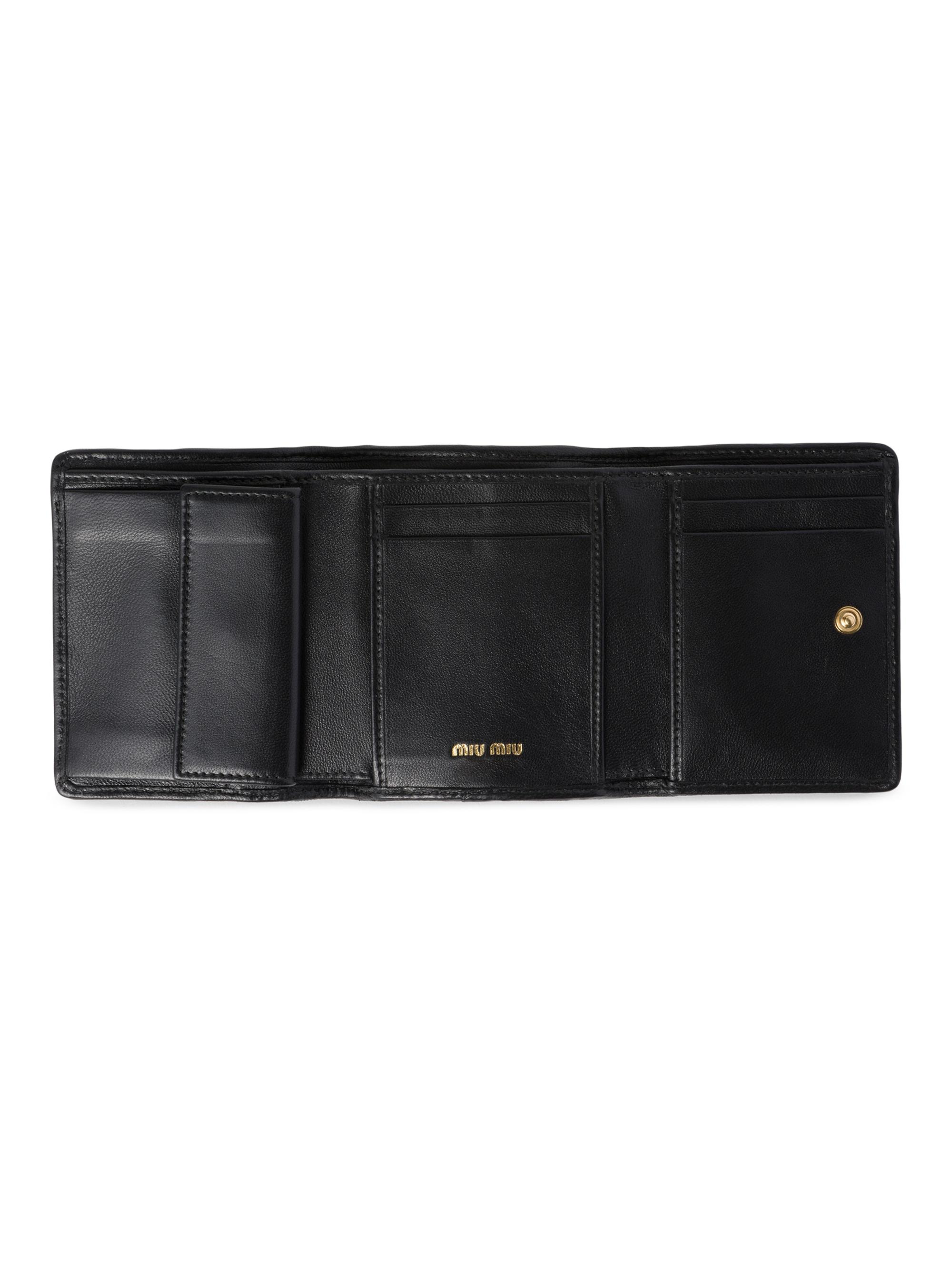 Miu Miu Small Matelasse Nappa Leather Wallet | Saks Fifth Avenue