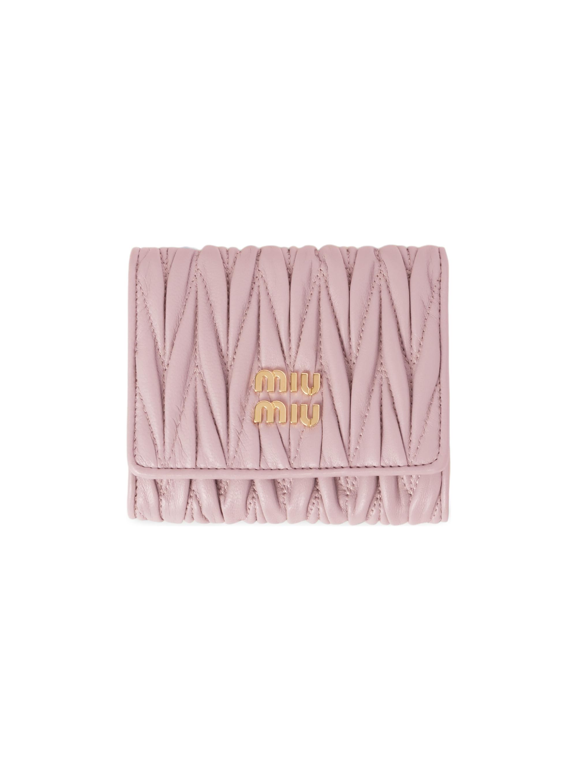 Miu Miu Women's  Matelasse Nappa Leather Wallet - Pink