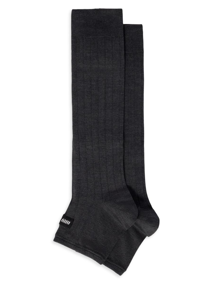 Miu Miu Silk Knee-High Socks | Saks Fifth Avenue
