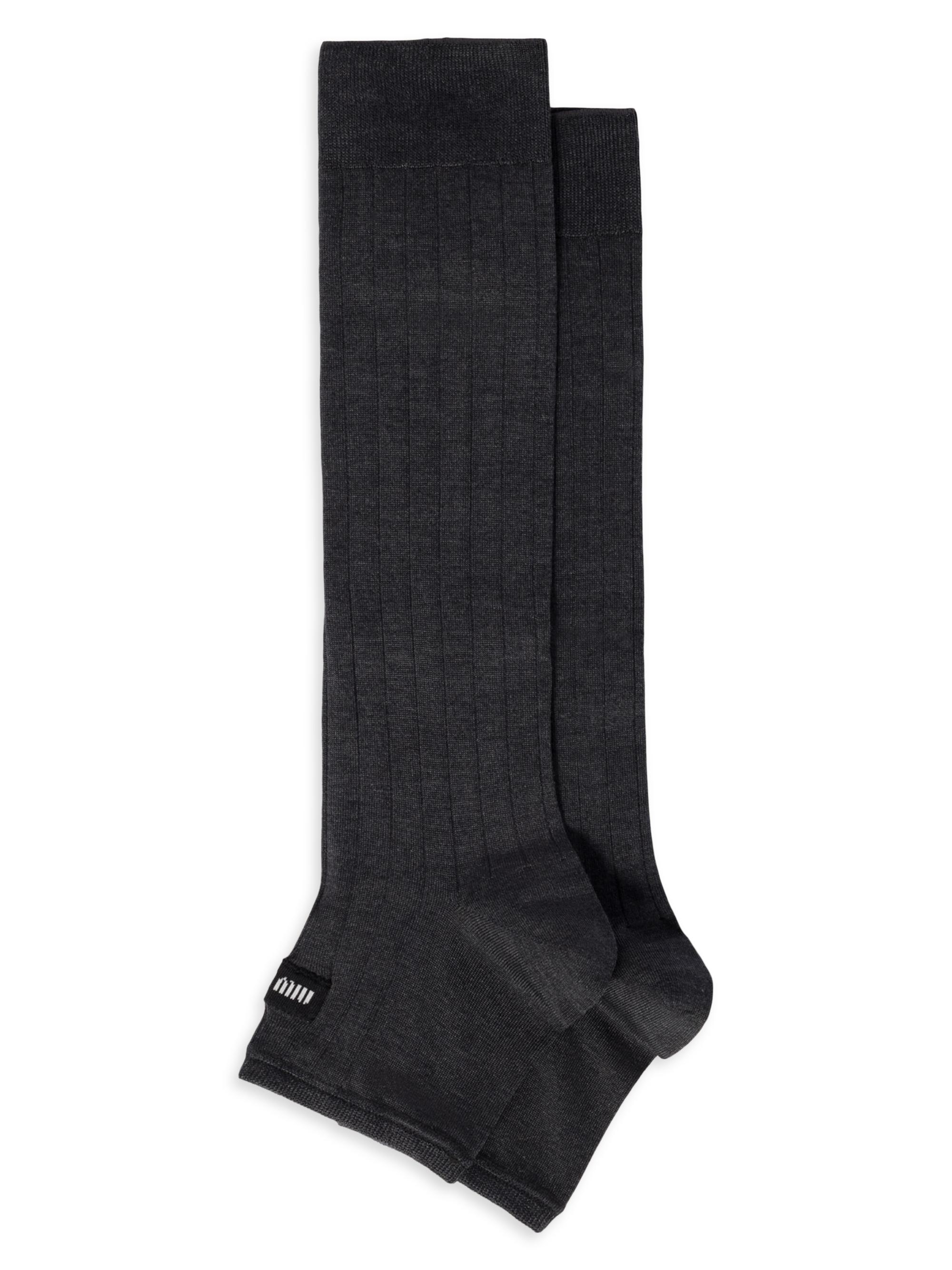 Miu Miu Women's Silk Knee-High Socks - Grey