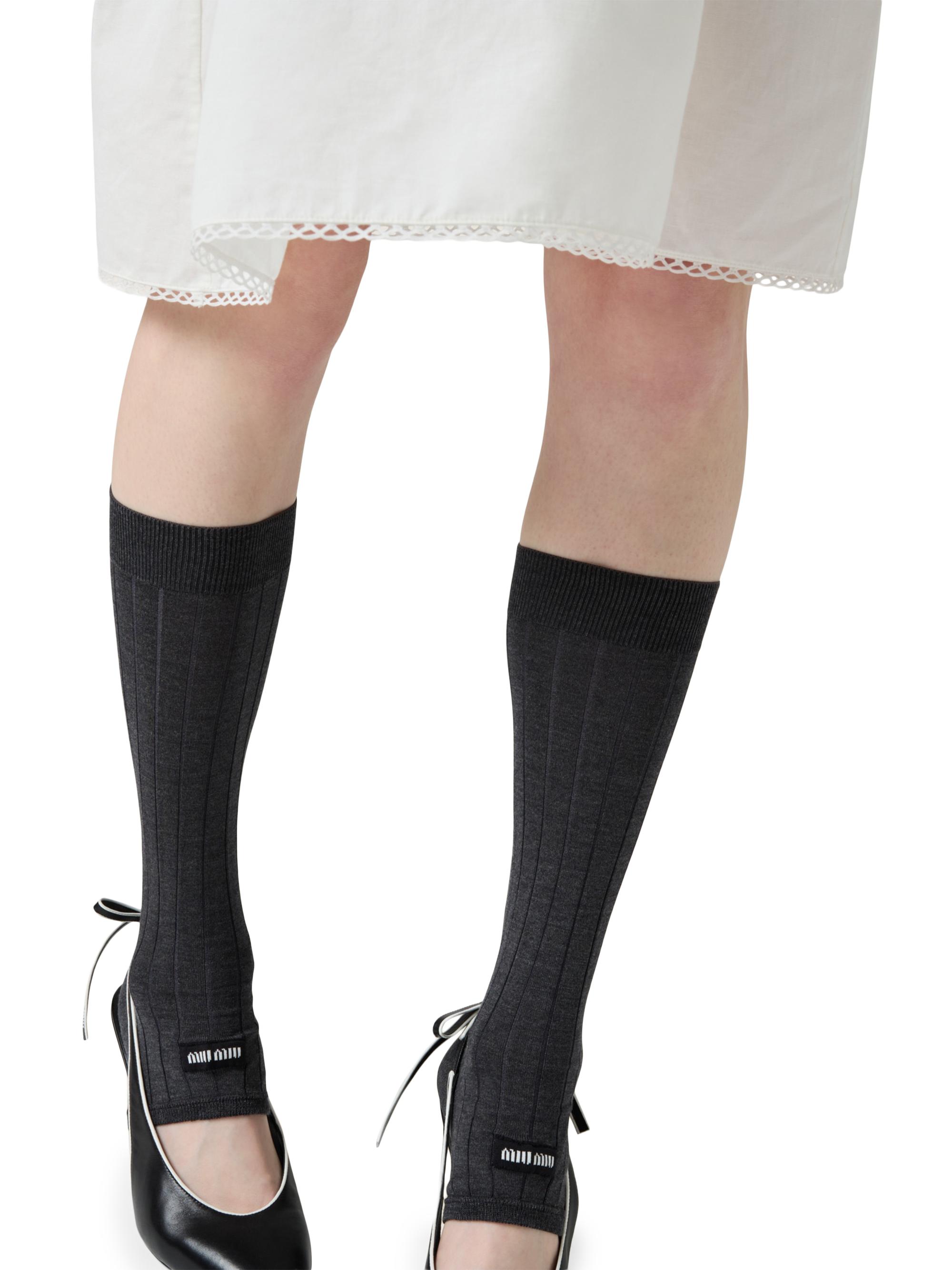 Miu Miu Silk Knee-High Socks | Saks Fifth Avenue