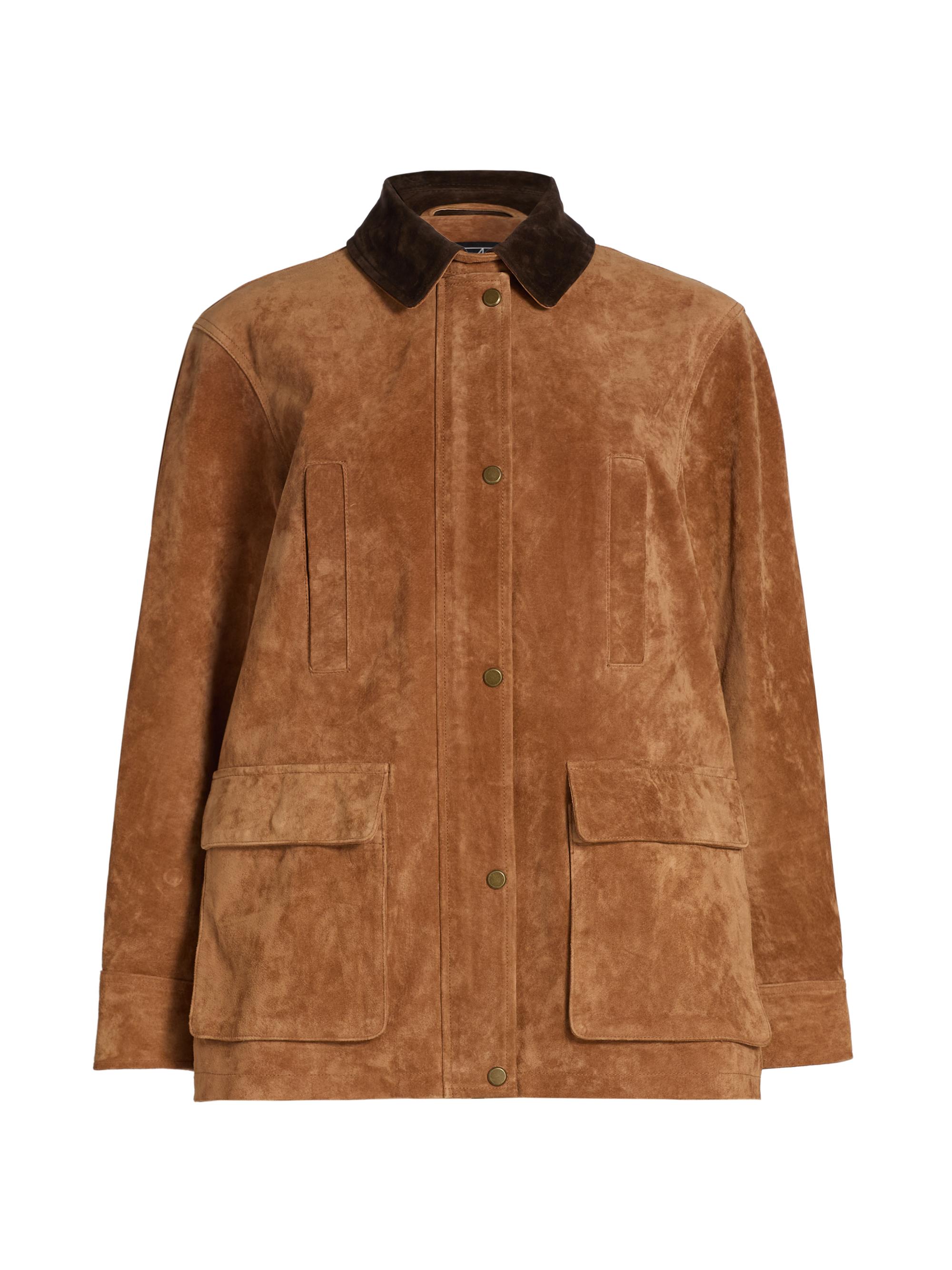 Mercer Collective Women's Suede Barn Jacket - Cognac