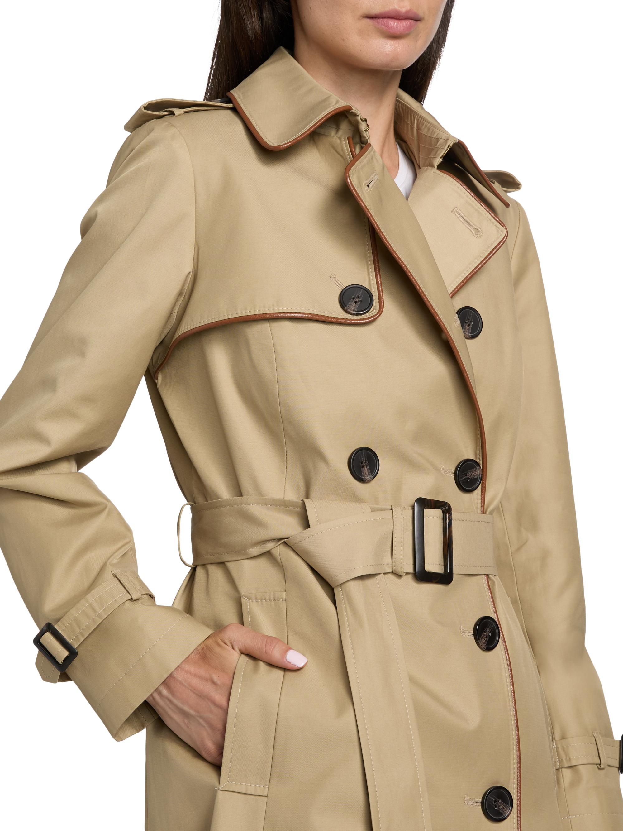 Mercer Collective Faux Leather Trim Trench Coat | Saks Fifth Avenue