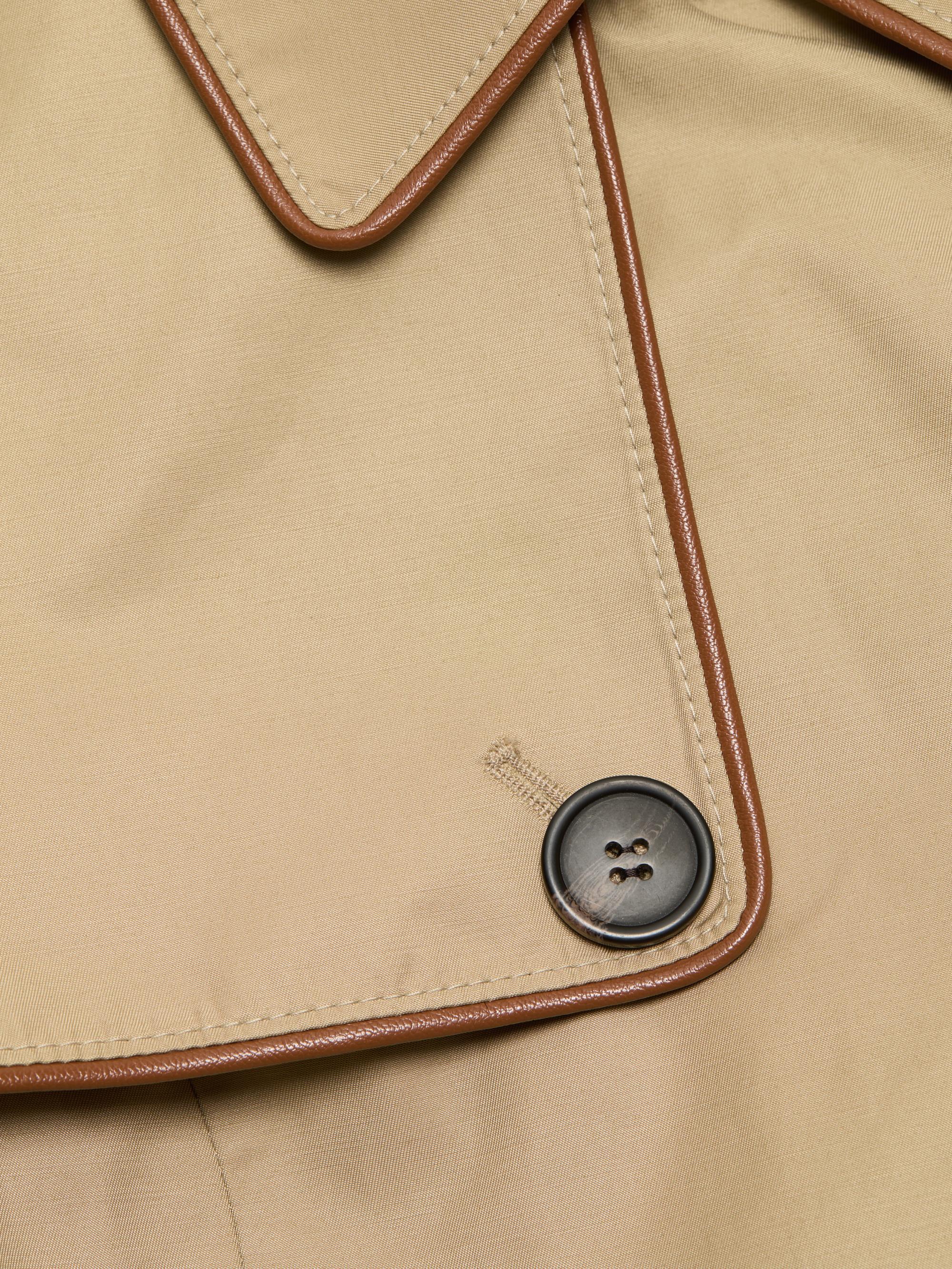 Mercer Collective Faux Leather Trim Trench Coat | Saks Fifth Avenue