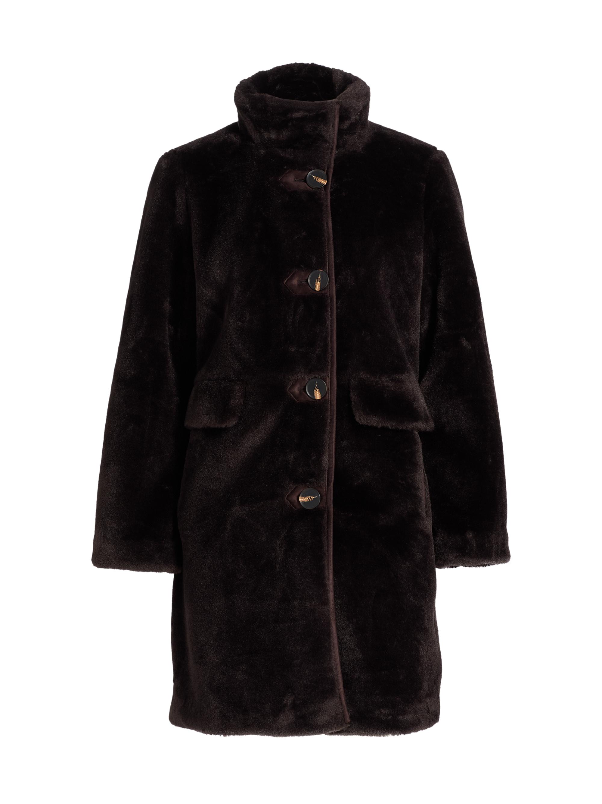 Apparis Astrid Faux Fur Peacoat | Saks Fifth Avenue