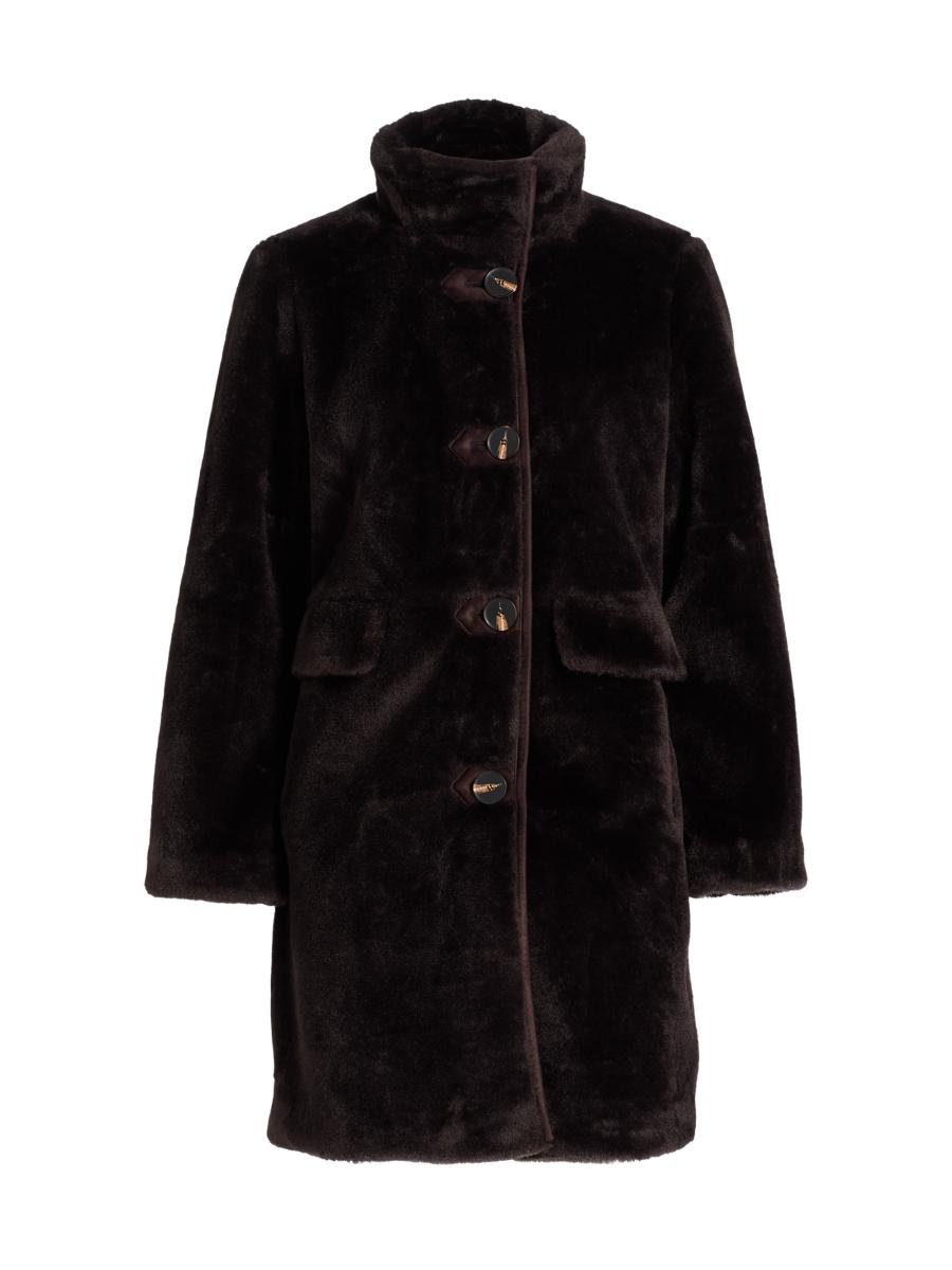 Mercer Collective Women's Faux-fur Long Coat In Brown