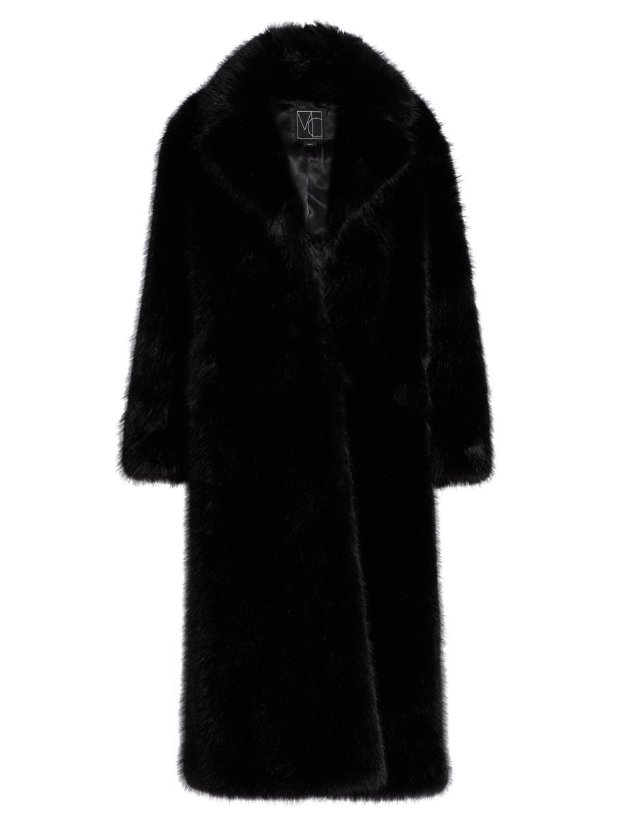 Mercer Collective Women's Mink Stripe Faux-fur Coat In Black
