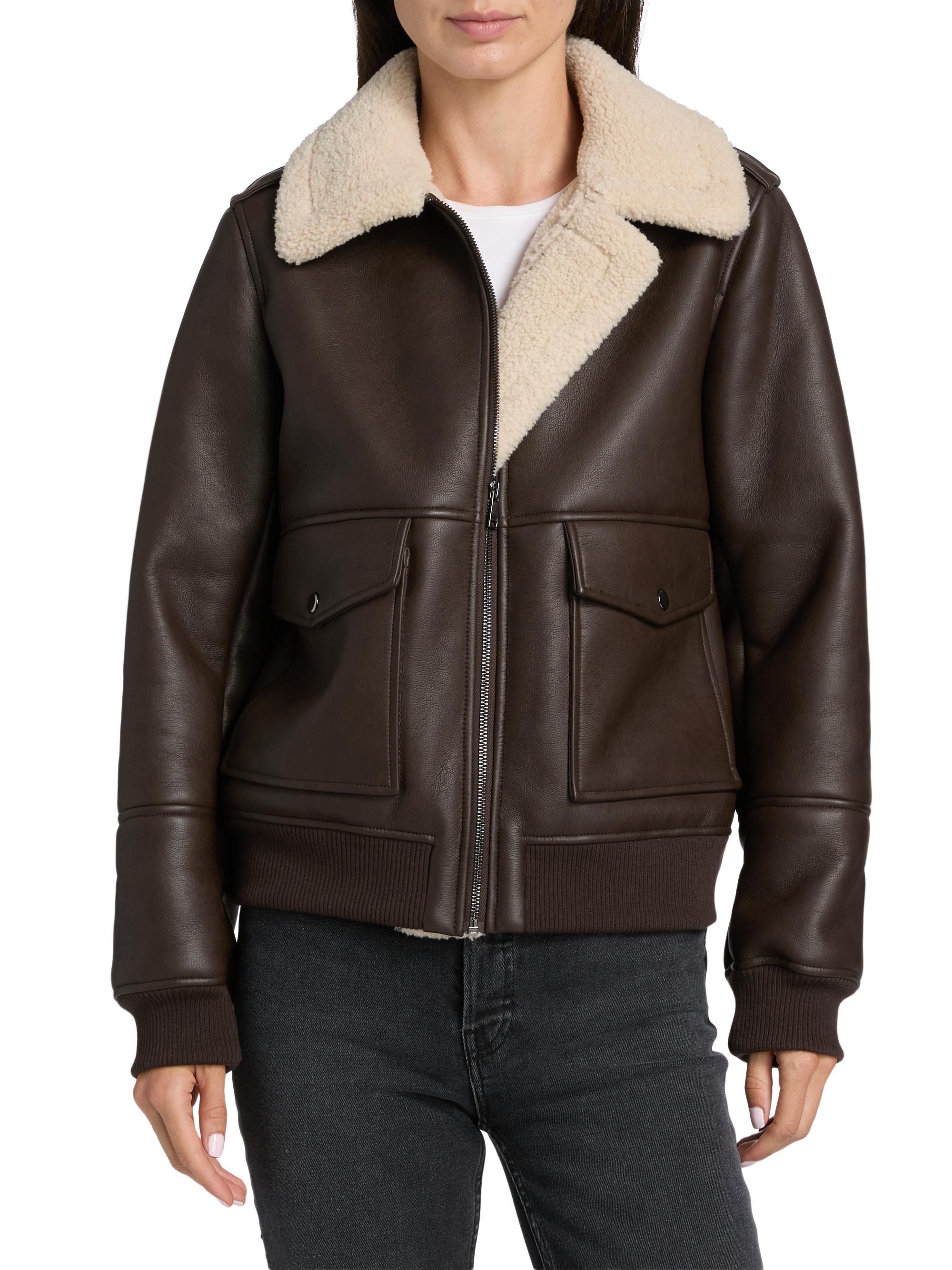 Mercer Collective Sherpa & Faux-Leather Bomber Jacket | Saks Fifth