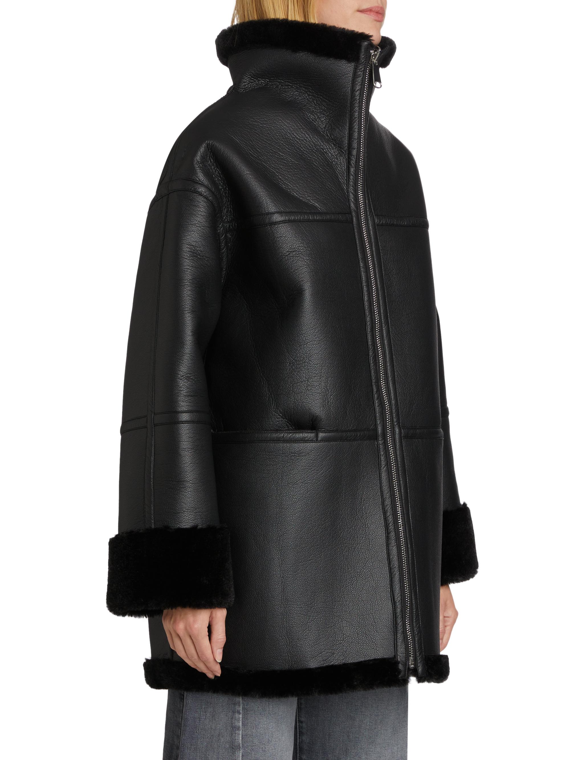 Mercer Collective Ally Reversible Faux-Leather Coat | Saks Fifth