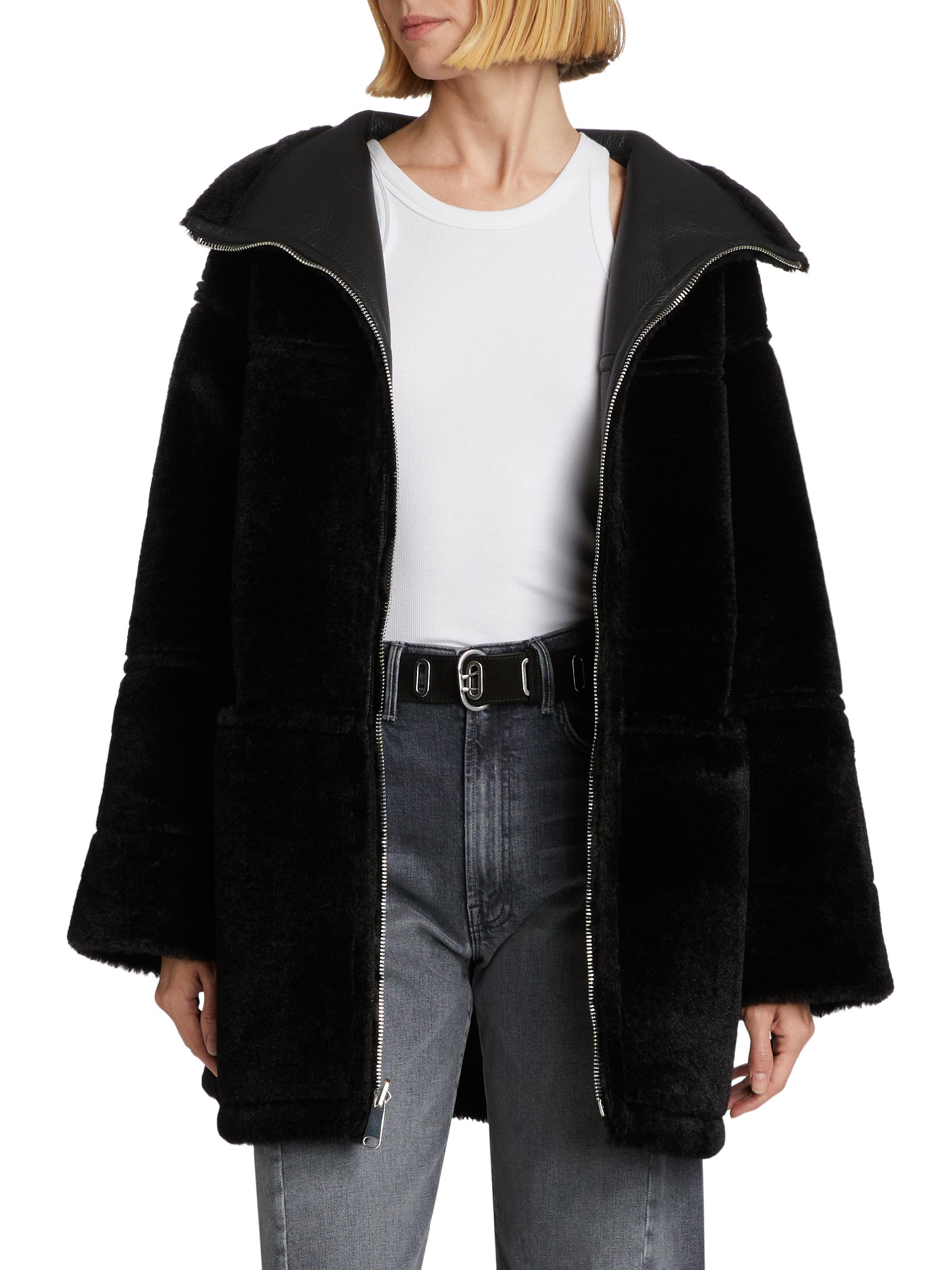 Mercer Collective Ally Reversible Faux-Leather Coat | Saks Fifth