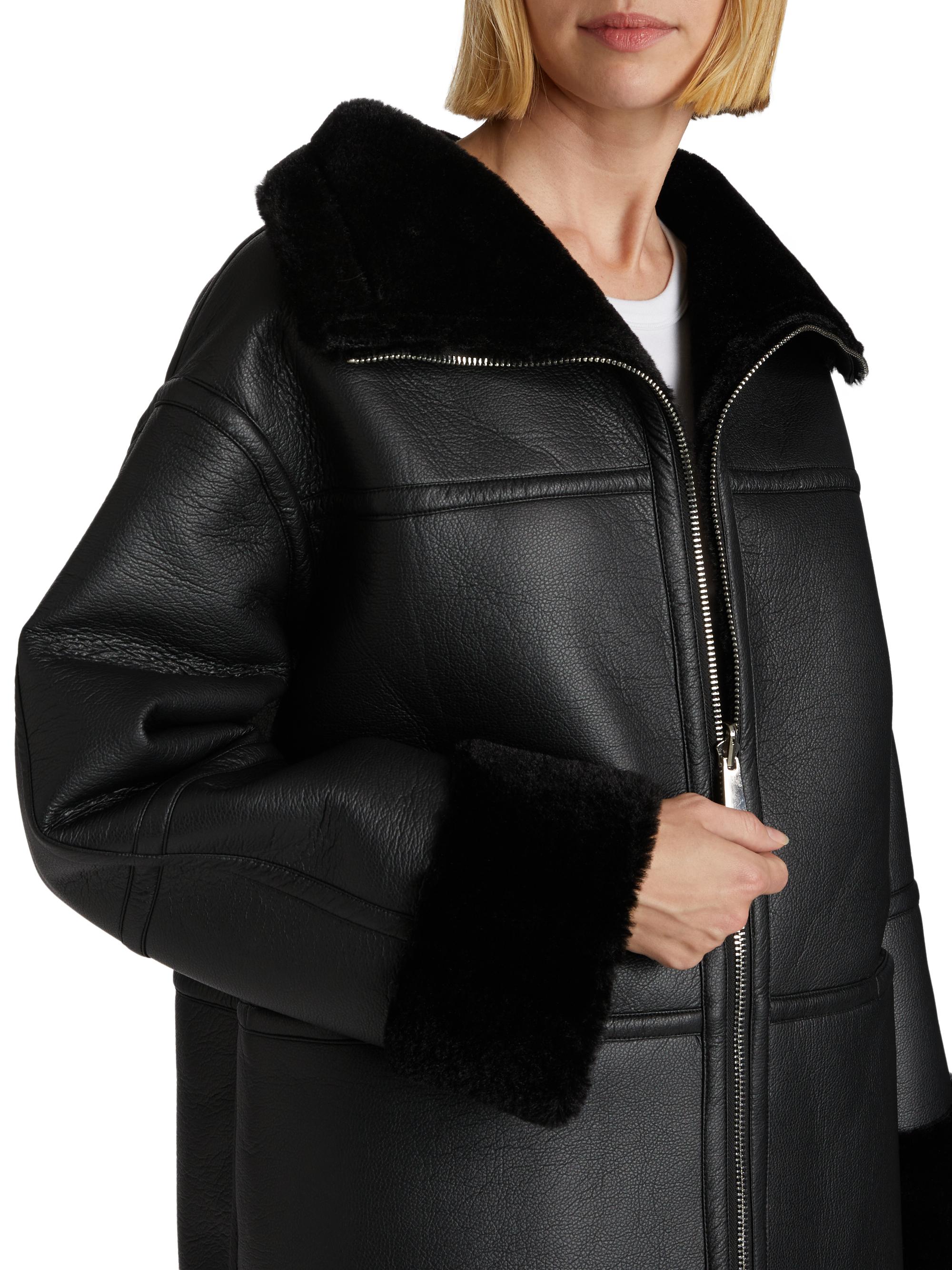 新品タグ付き♡M.U.L.♡レザーコート♡seven fairy♡ブラック Mercer Collective Ally Reversible Faux-Leather Coat | Saks Fifth