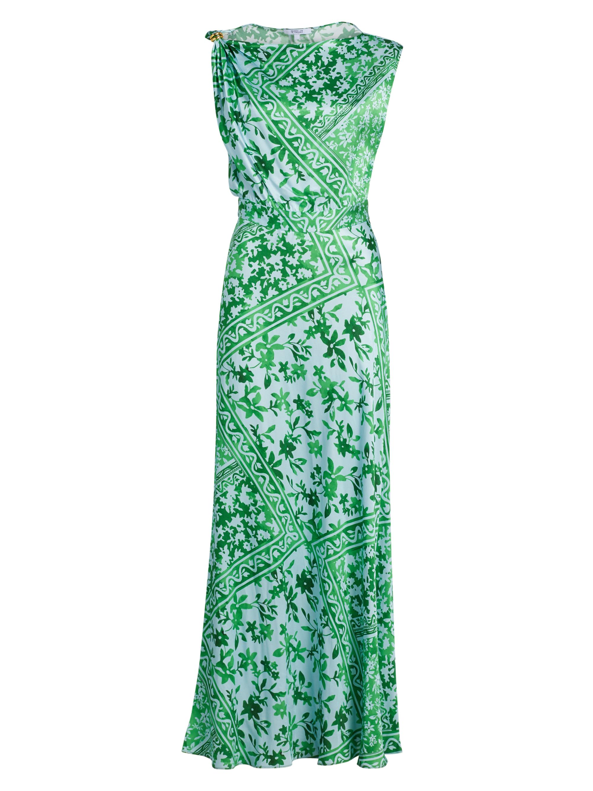 Derek Lam 10 Crosby Maritza Watercolor Tile Print Asymmetric Maxi