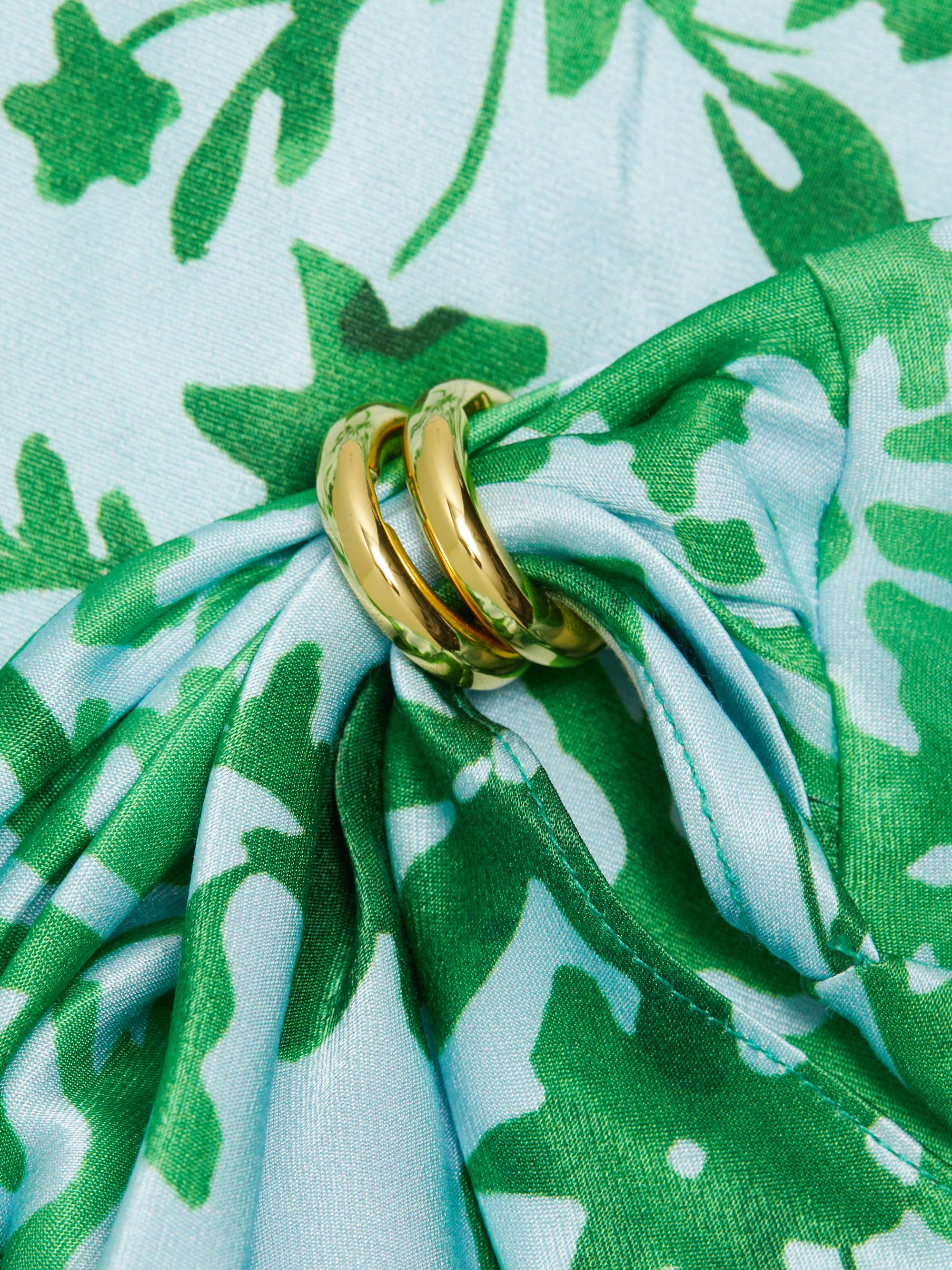 Derek Lam 10 Crosby Maritza Watercolor Tile Print Asymmetric Maxi