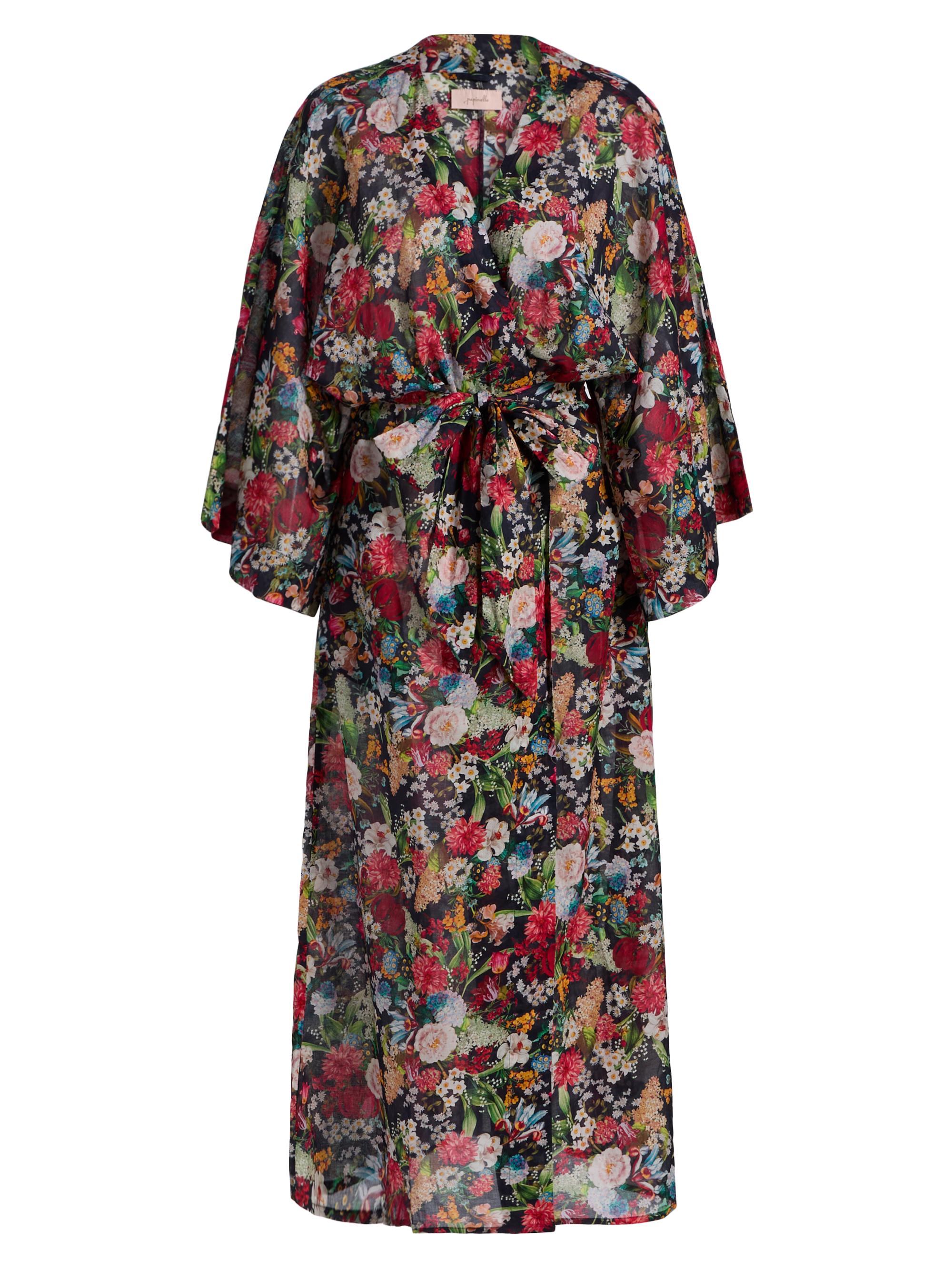 Papinelle Women's Holly Floral Cotton Voile Robe - Navy
