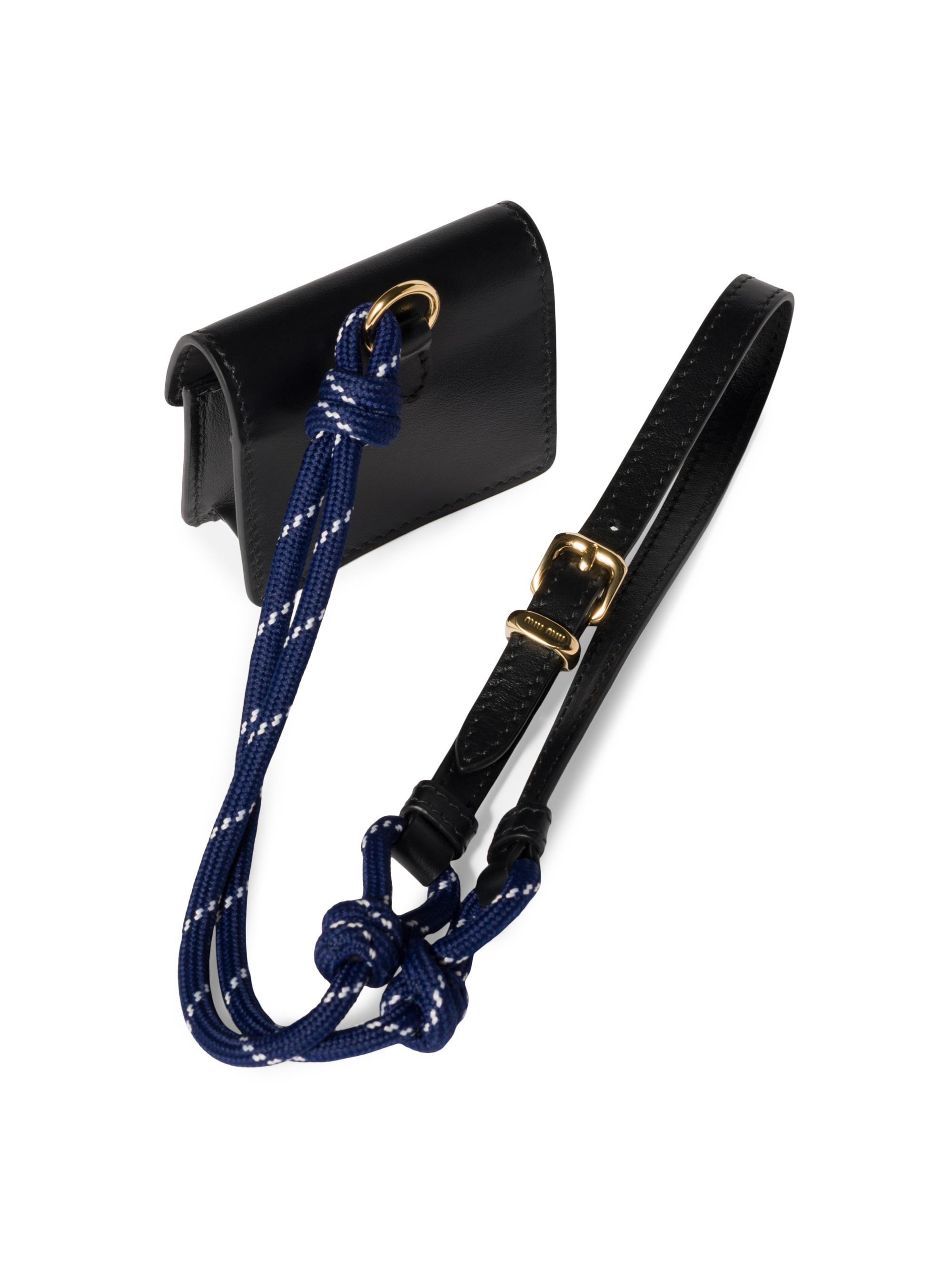 Miu Miu Leather And Cord Trick Bag Accessory | Saks Fifth Avenue