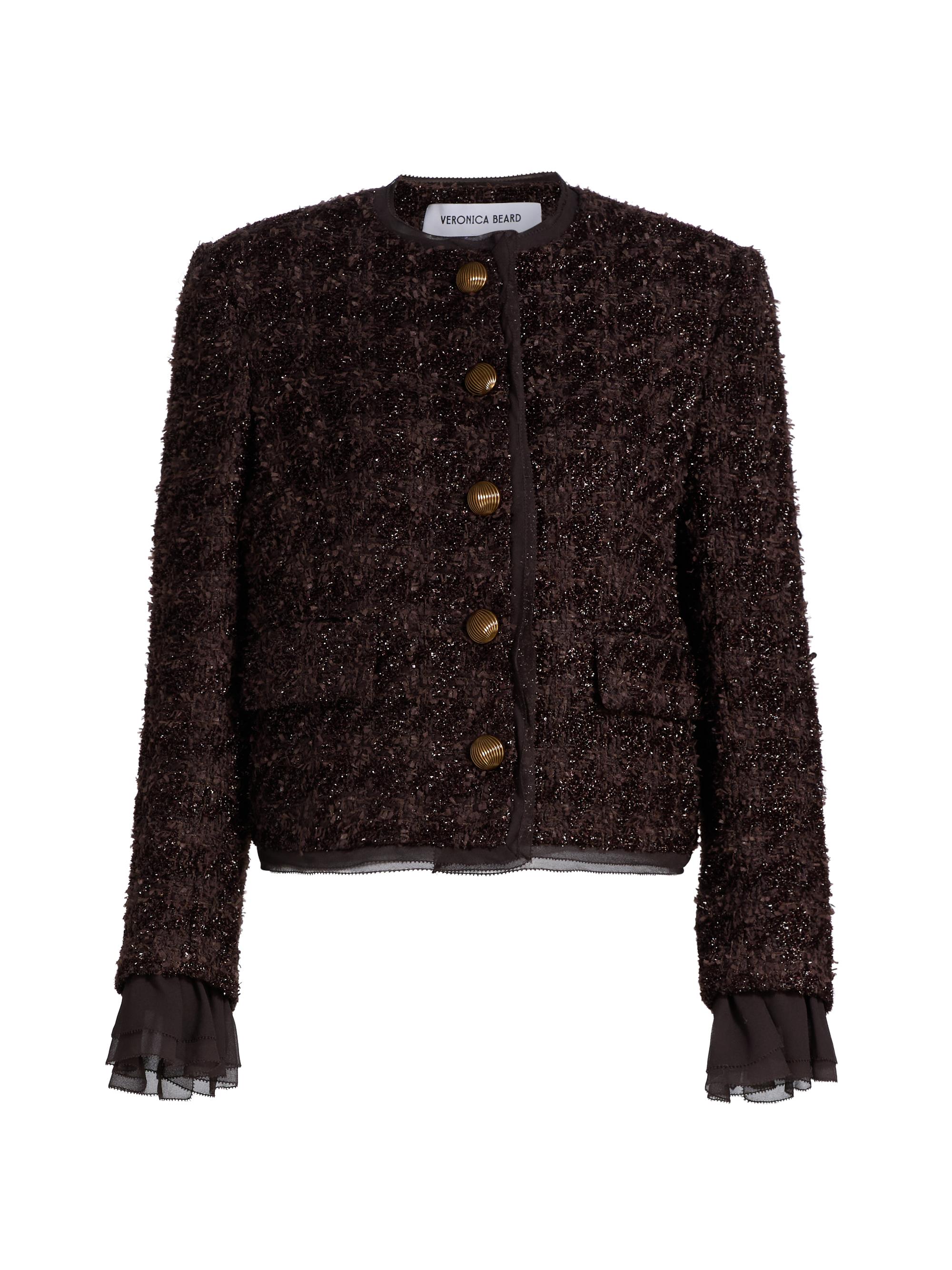 Veronica Beard Women's Audrina Metallic Jacket - Dark Currant