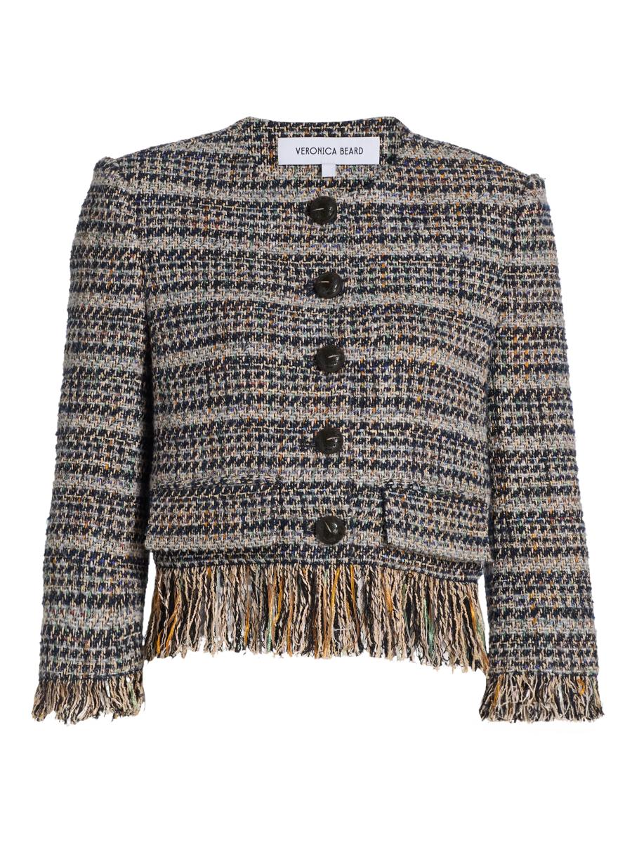 Veronica Beard Lyons Tweed Fringe Jacket | Saks Fifth Avenue