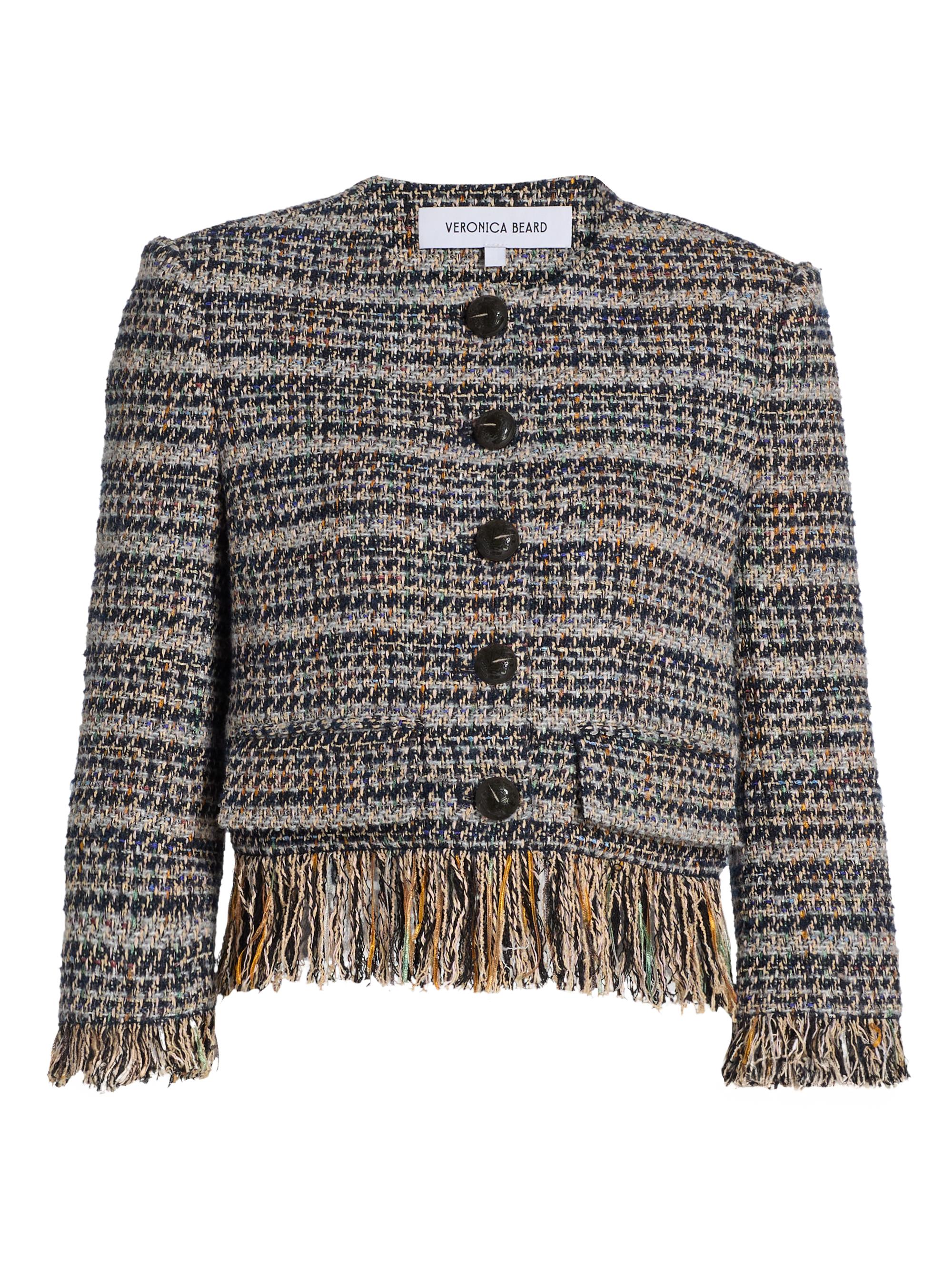 Veronica Beard Lyons Tweed Fringe Jacket | Saks Fifth Avenue