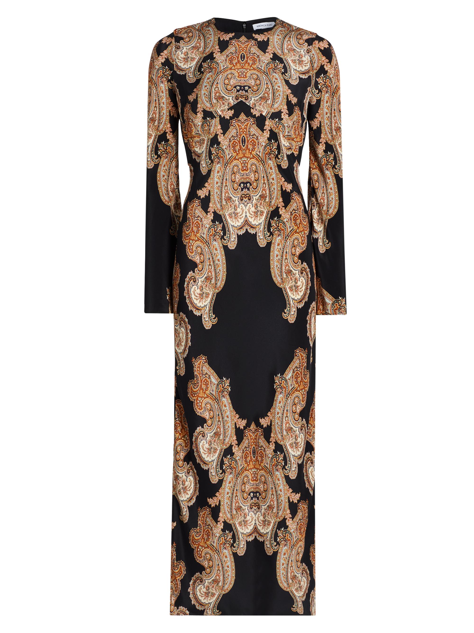 Veronica Beard Women's Lupita Printed Silk-Blend Maxi Dress - Black Multi