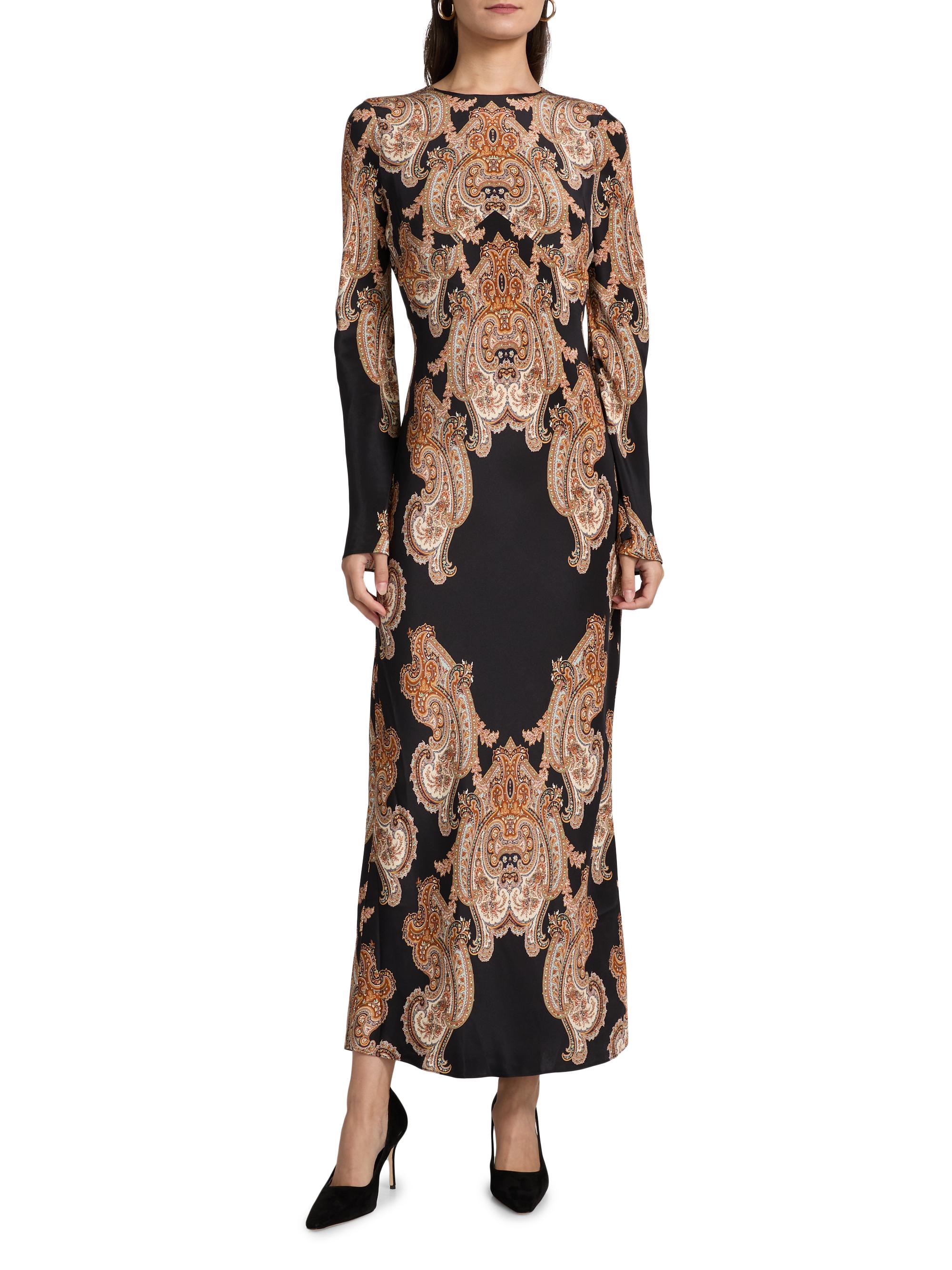 Veronica Beard Lupita Printed Silk-Blend Maxi Dress | Saks Fifth