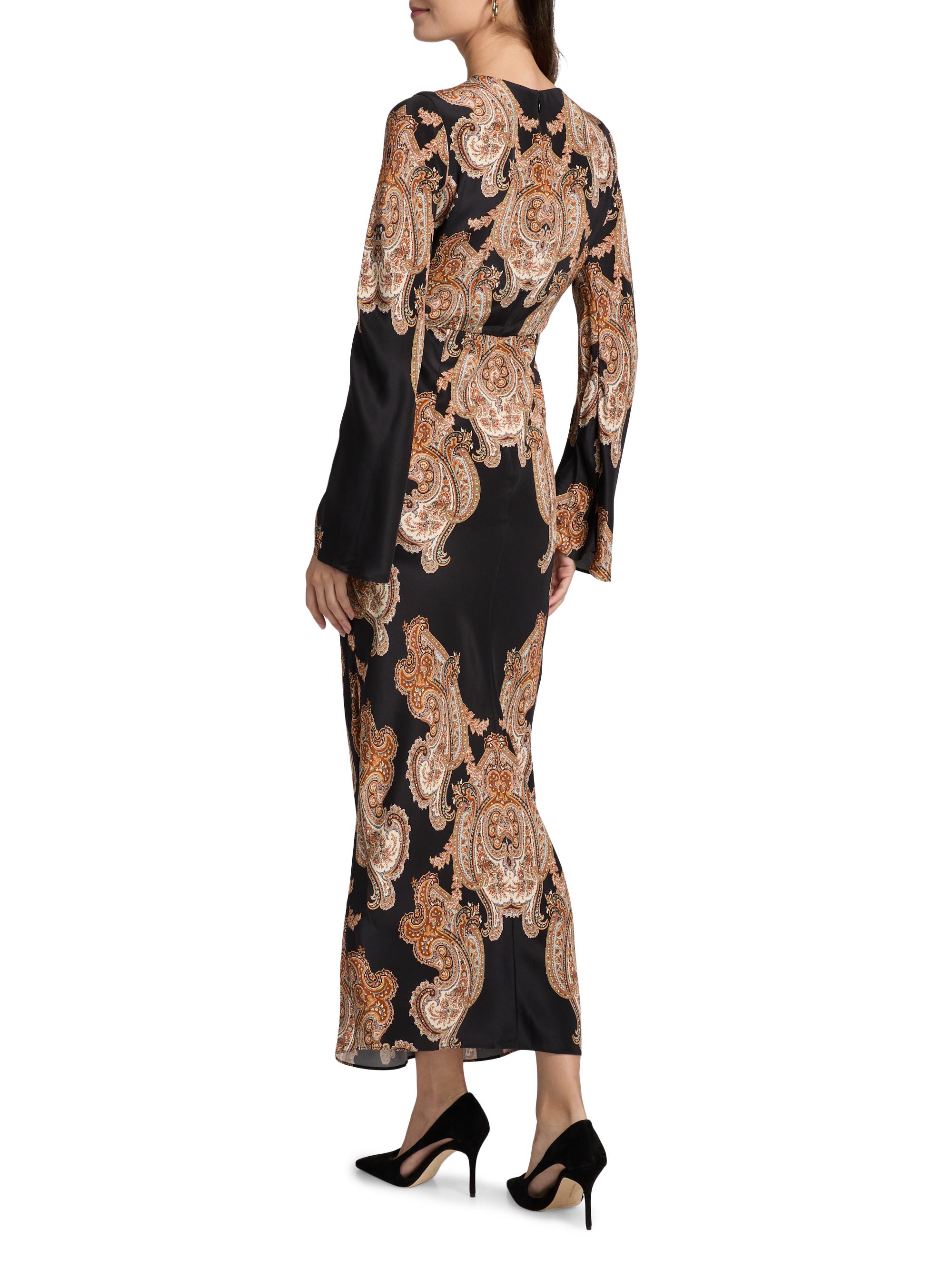 green emerald velvet dress Veronica Beard Ayanna Halter Maxi Dress | Black Multi main image 0