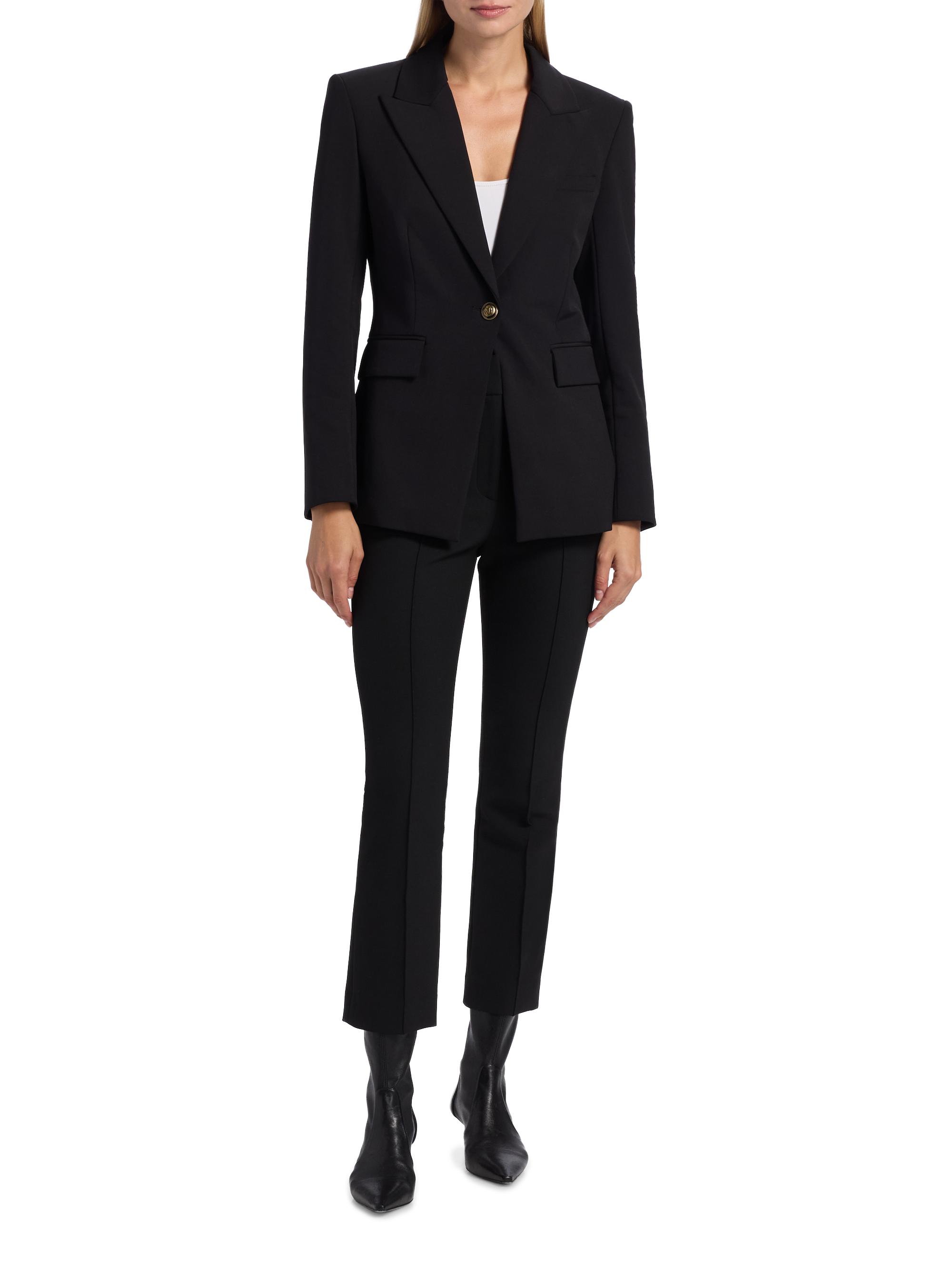 VÉRONICA Tracjacketセットアップ黒 Veronica Beard Naira Peak Lapel Dickey Jacket | Saks Fifth Avenue