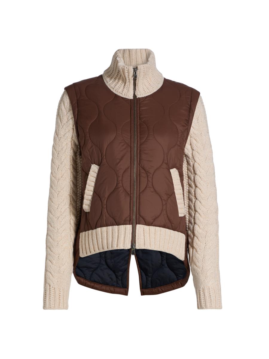 Veronica Beard Patra Mixed-Media Zip-Front Jacket | Saks Fifth Avenue