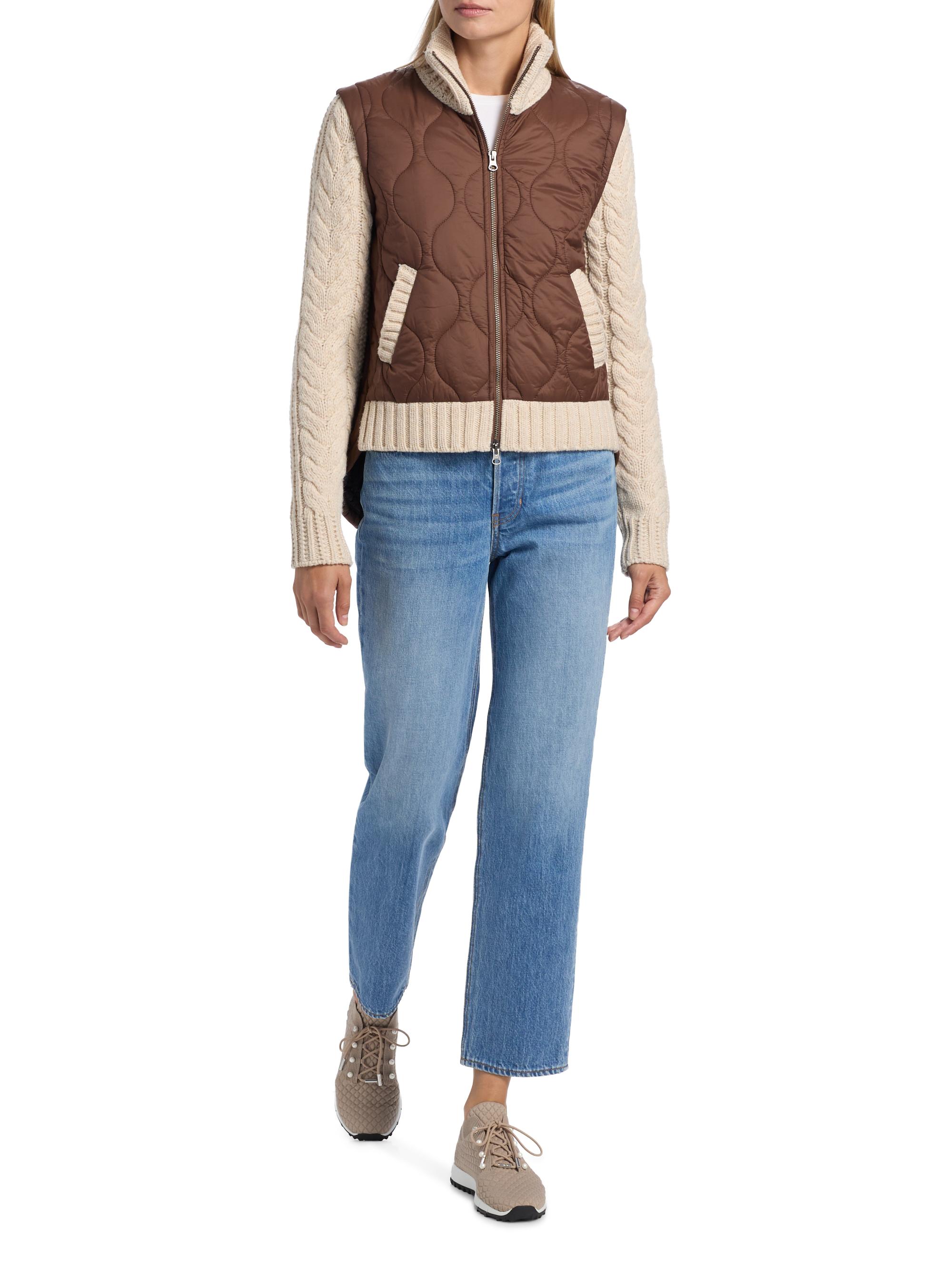 Veronica Beard Patra Mixed-Media Zip-Front Jacket | Saks Fifth Avenue