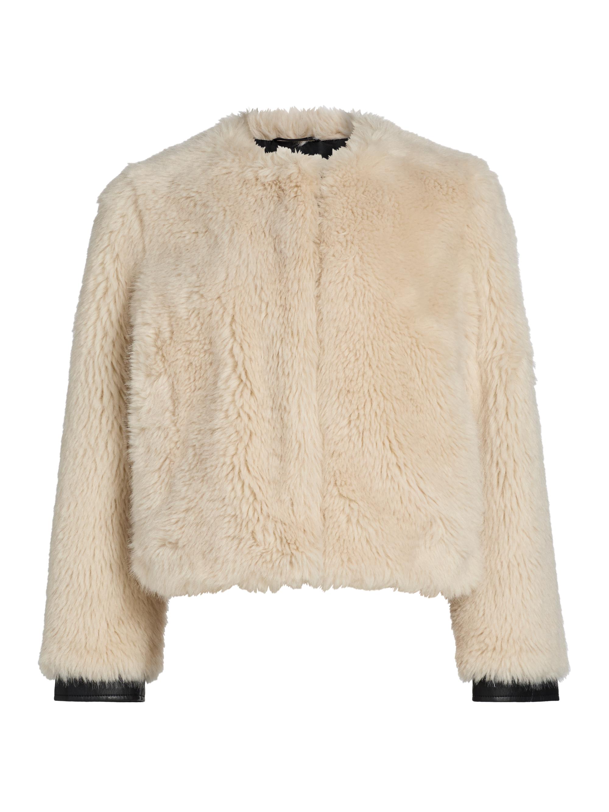 Derek Lam 10 Crosby Women's Emerise Faux Fur Coat - Cream