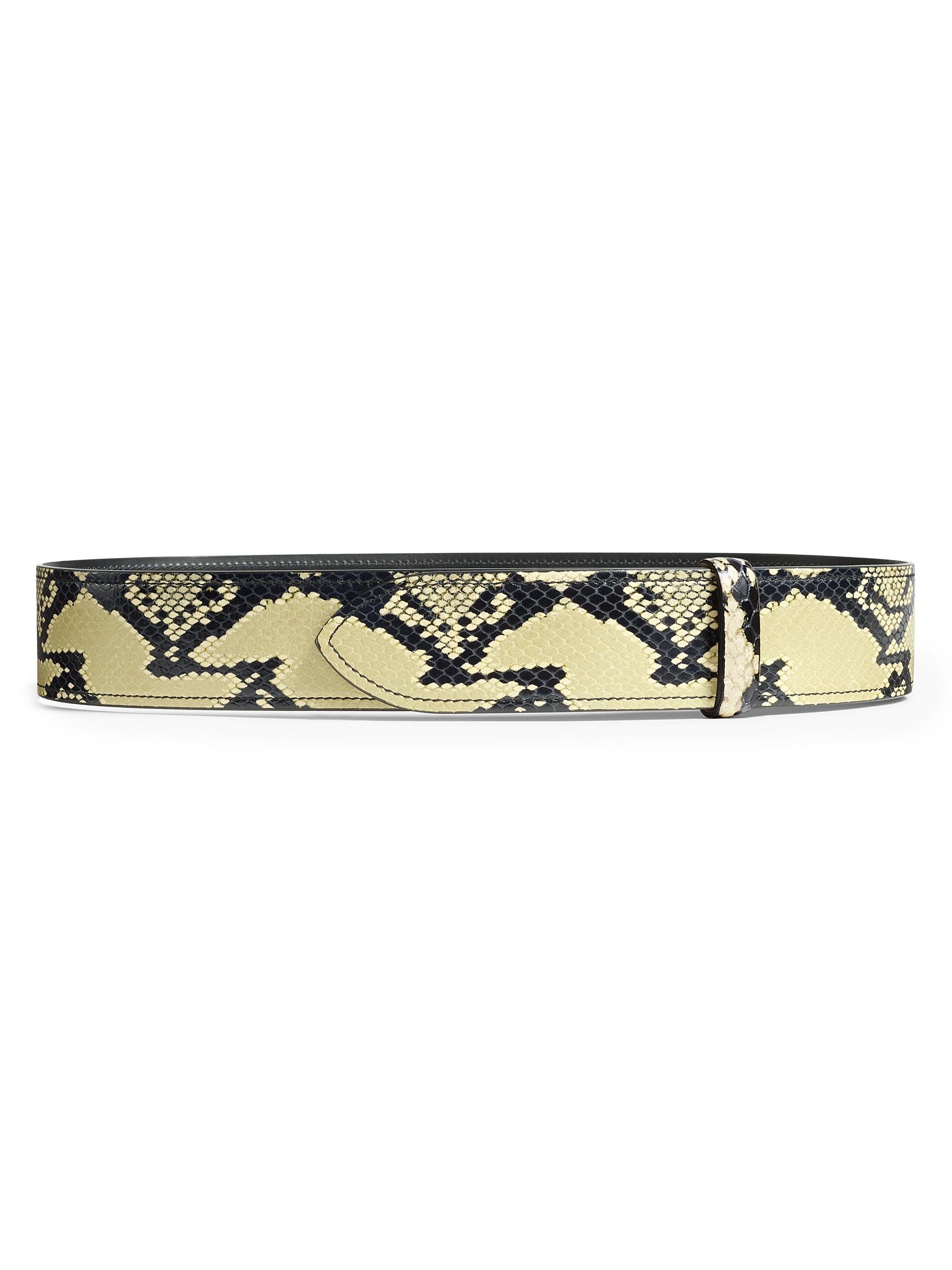 Khaite Women's Theo Snake-Embossed Leather Belt - Natural