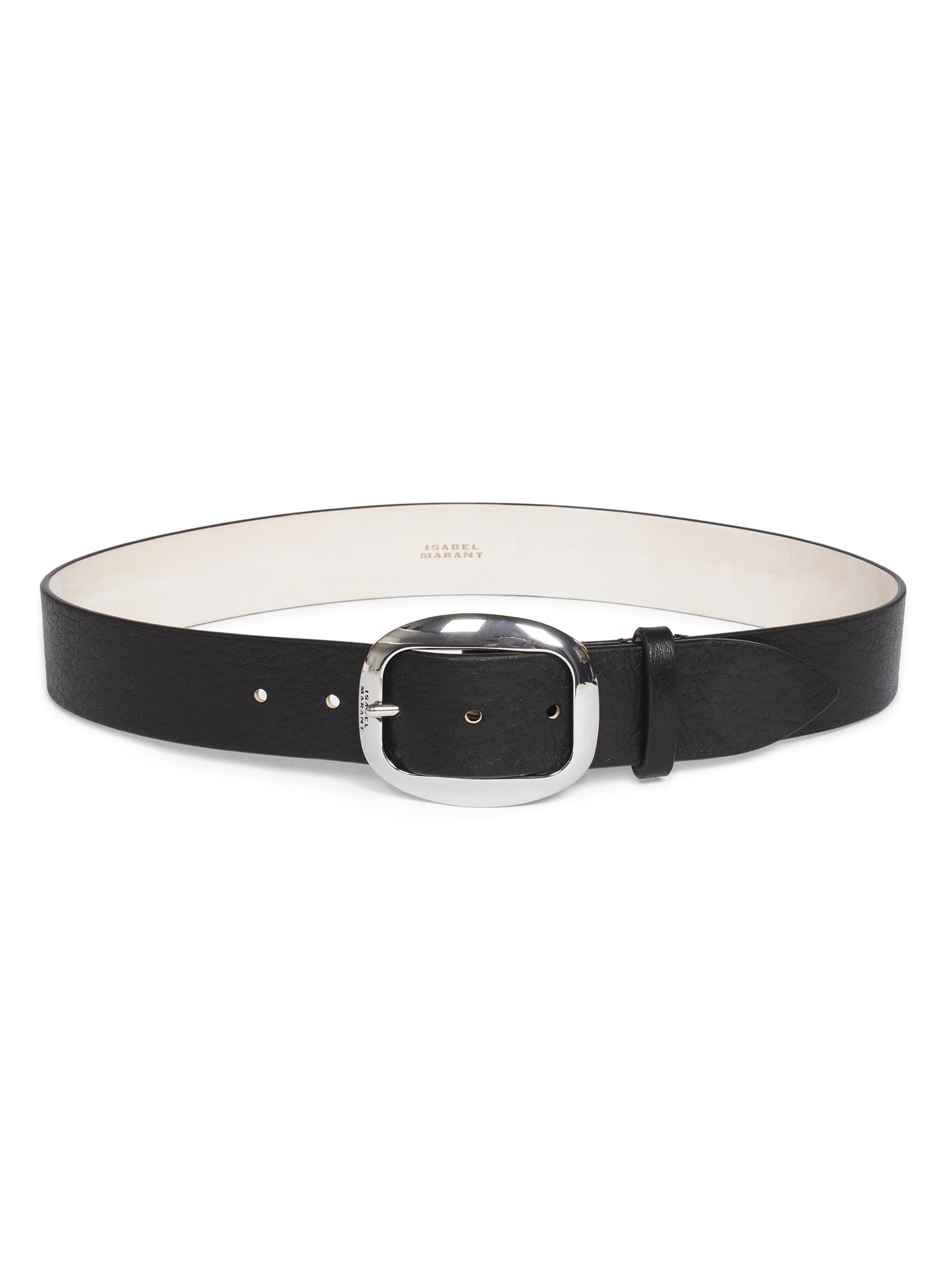 Isabel Marant Women's Dara Leather Belt - Black Silver