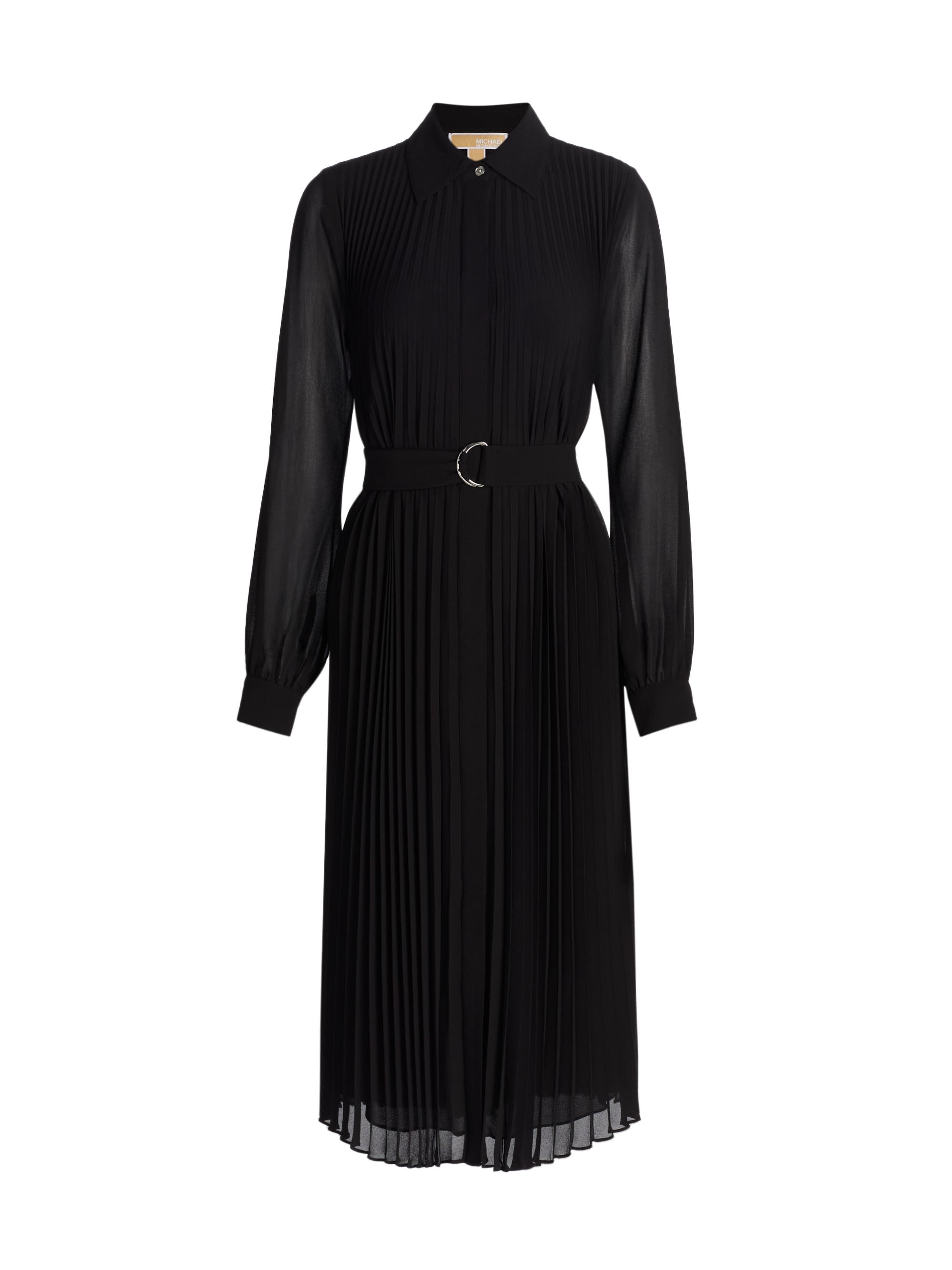 美品◎MICHAEL KORS ニーレングス フレアポロ ドレス ブラック XS 公式アウトレット】ニーレングス フレア ポロ ドレス - ワンピース