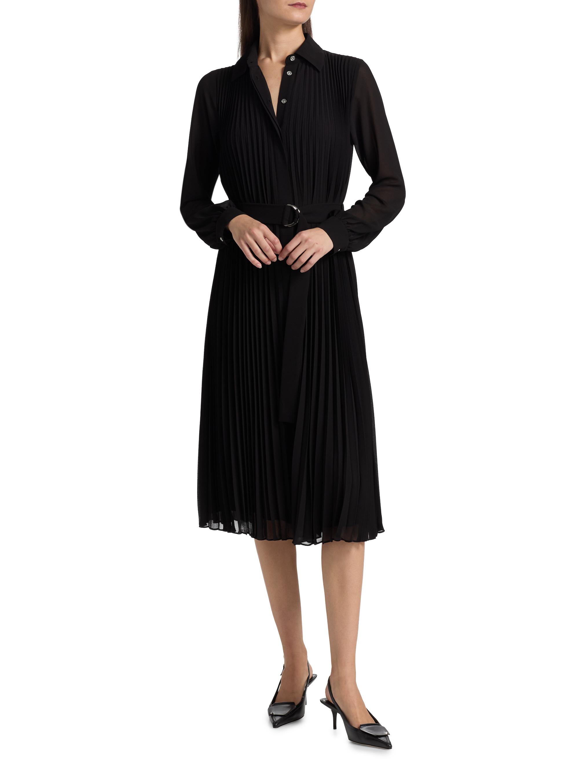 【最終値下】【未使用】MICHAEL KORS ブラックプリーツドレス Lサイズ MICHAEL Michael Kors Pleated Midi-Shirtdress | Saks Fifth Avenue