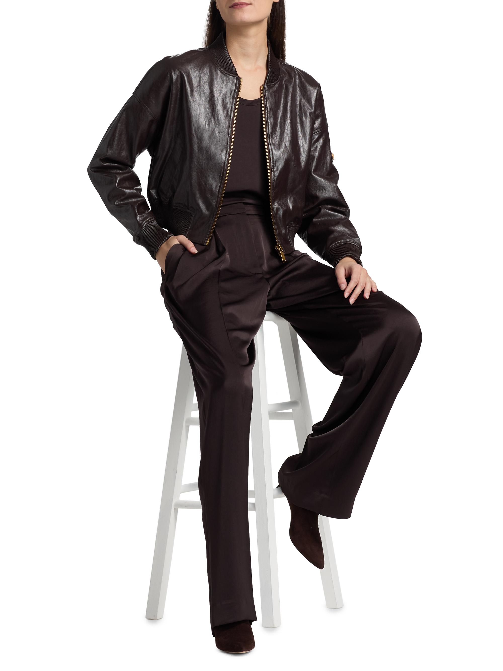 MICHAEL Michael Kors Faux Leather Crop Jacket | Saks Fifth Avenue