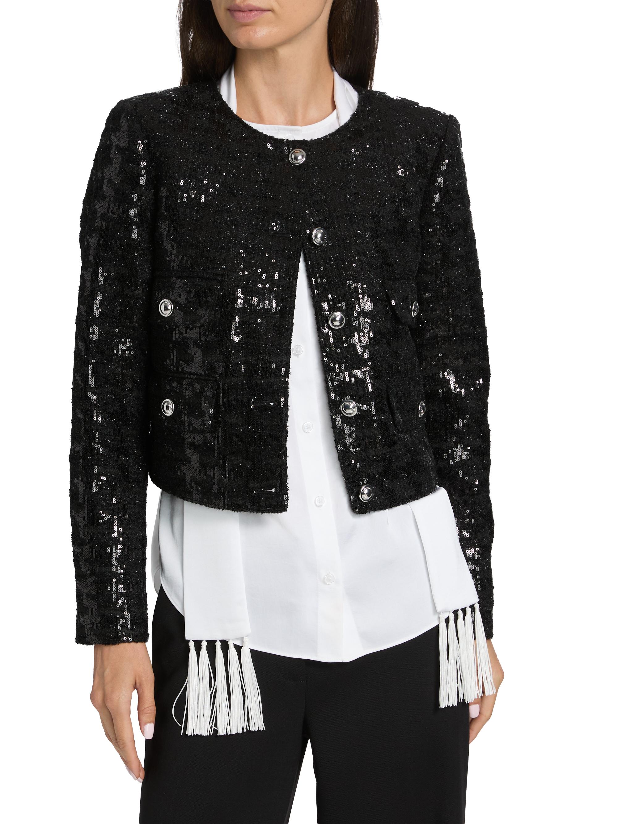 MICHAEL Michael Kors Sequin Tweed Crop Jacket | Saks Fifth Avenue