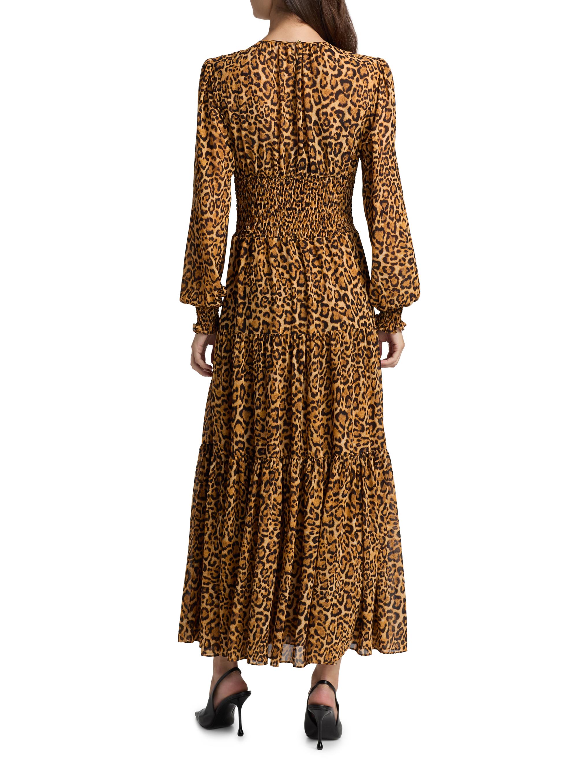 MICHAEL Michael Kors Leopard Print Slit Maxi Dress | Saks Fifth Avenue