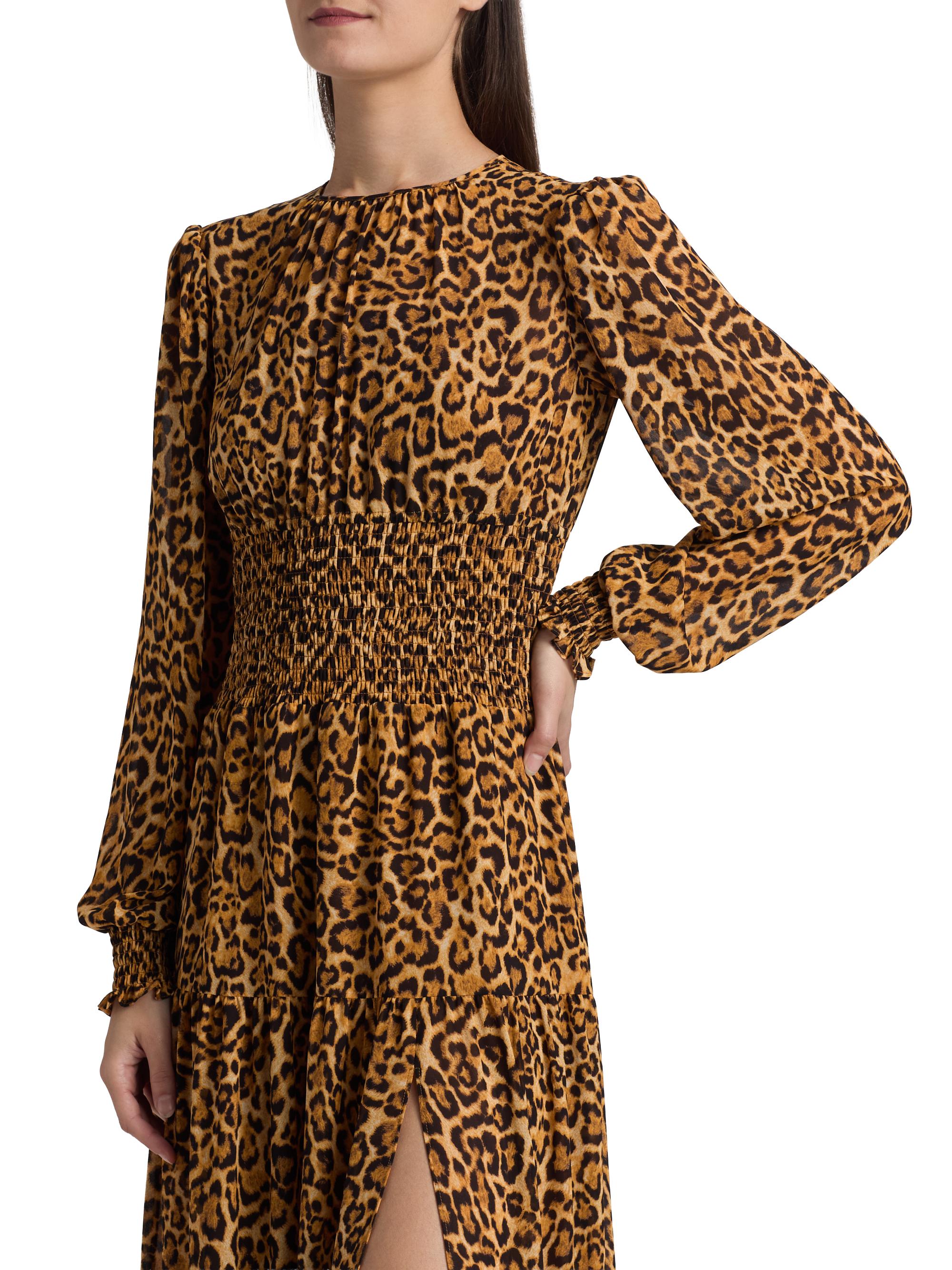 MICHAEL Michael Kors Leopard Print Slit Maxi Dress | Saks Fifth Avenue