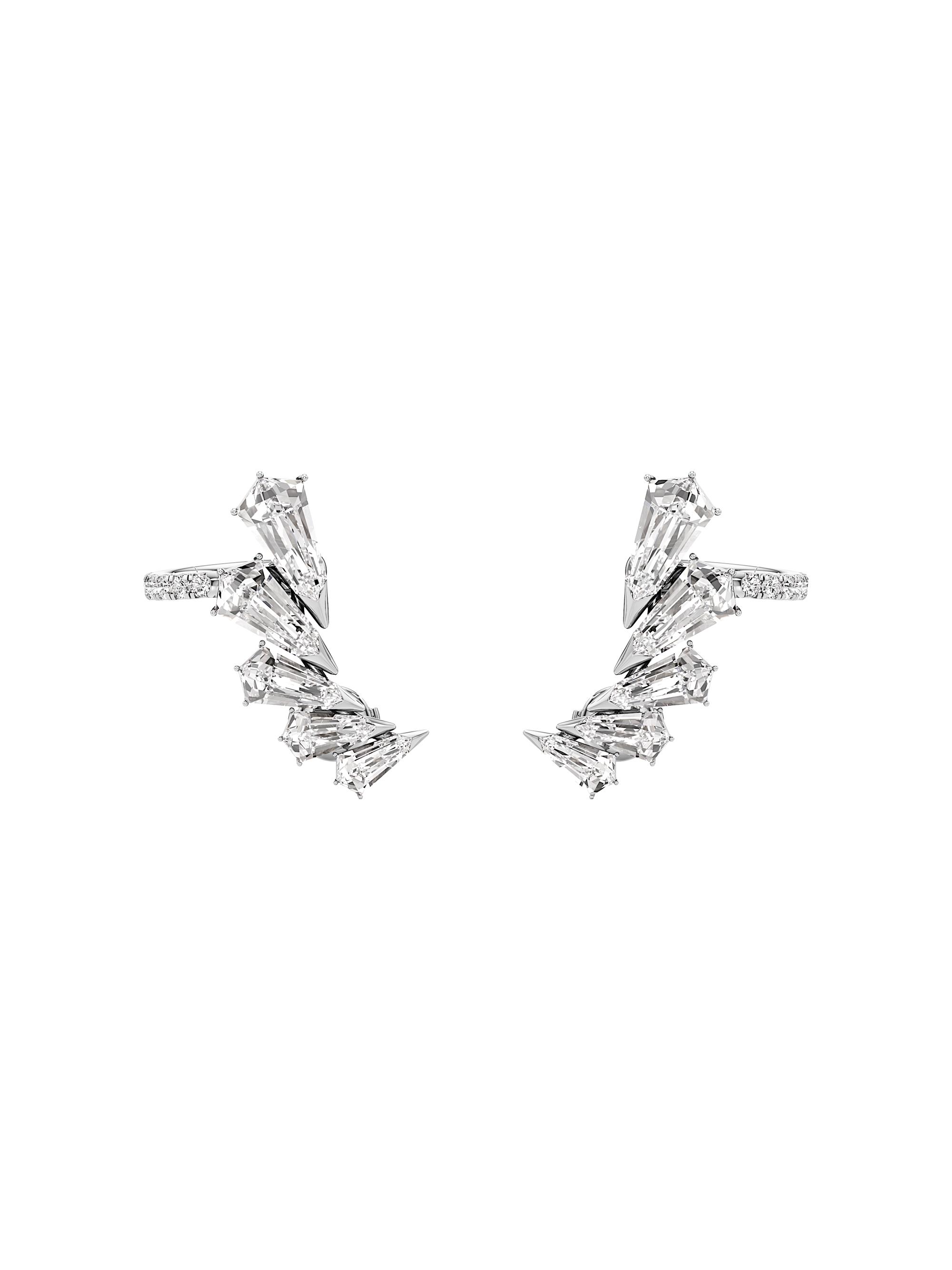 Unsaid Women's Phoenix 18K White Gold & 4.15 TCW Lab-Grown Diamond Wing Stud Earrings - White Gold