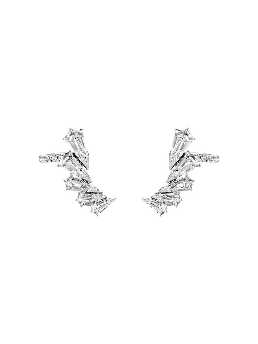Unsaid Women's Phoenix 18k White Gold & 4.15 Tcw Lab-grown Diamond Wing Stud Earrings
