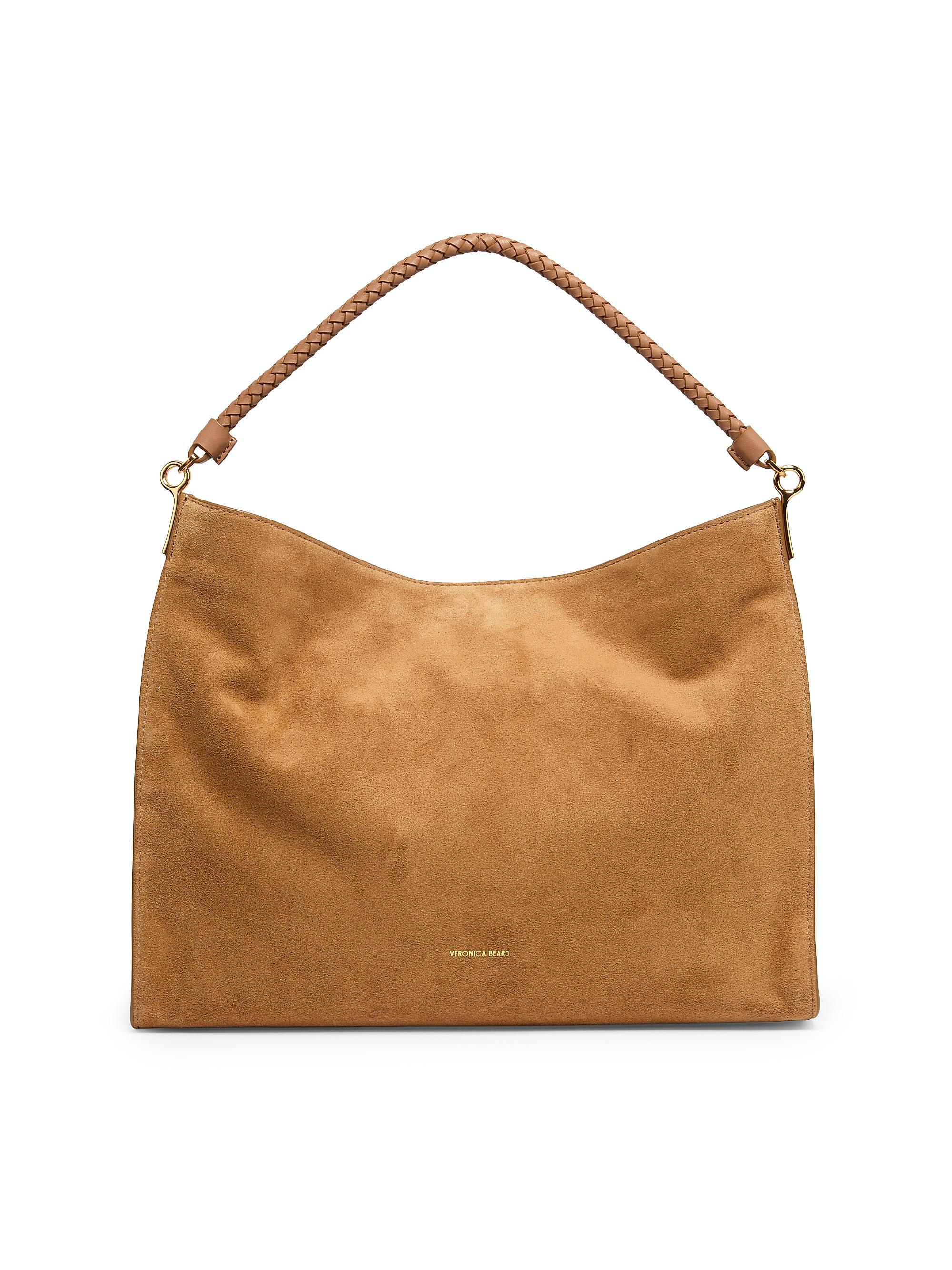 Veronica Beard Women's Vida Suede Shoulder Bag - Acorn
