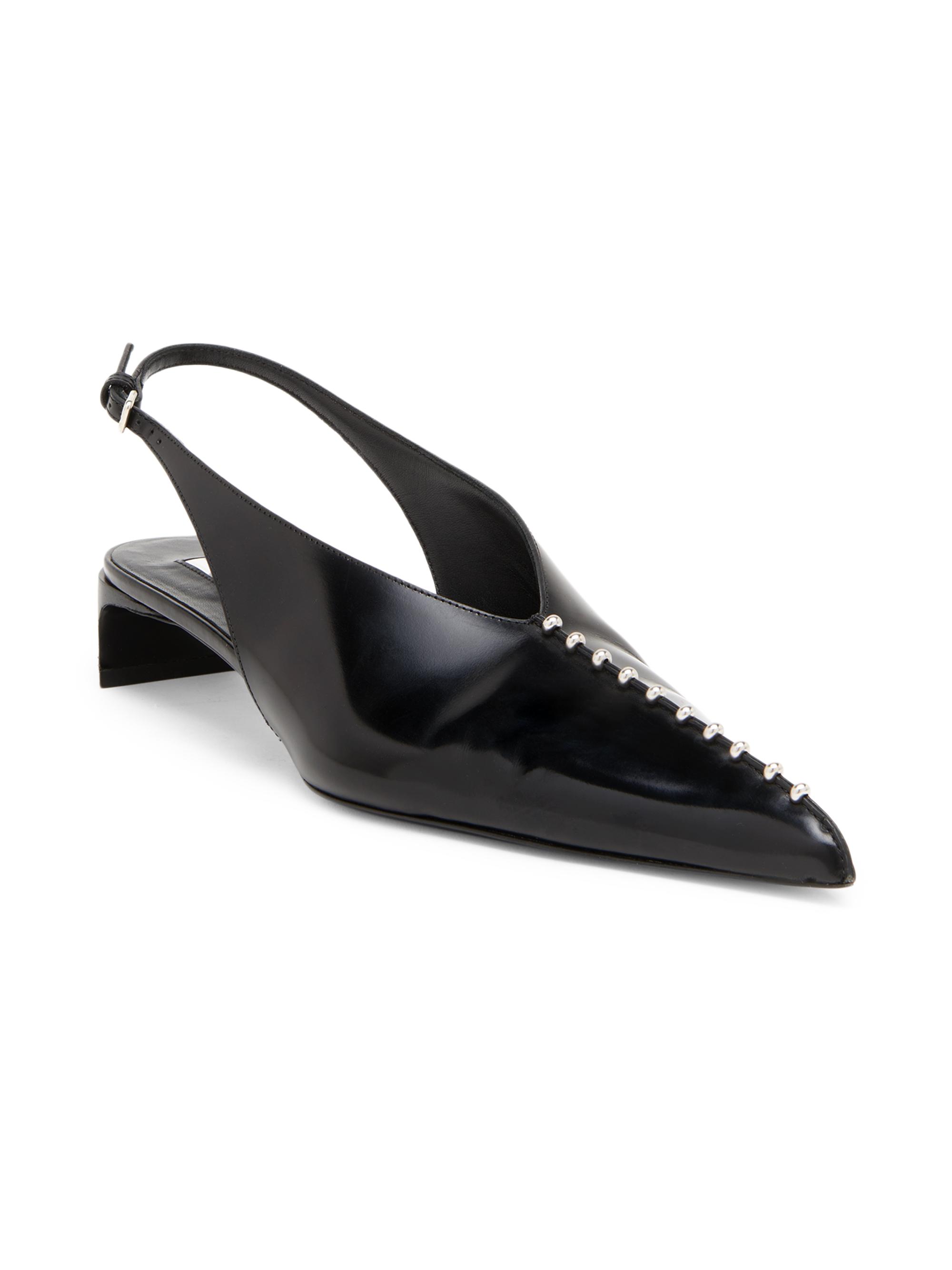 Jil Sander 35MM Leather Kitten-Heel Pumps | Saks Fifth Avenue