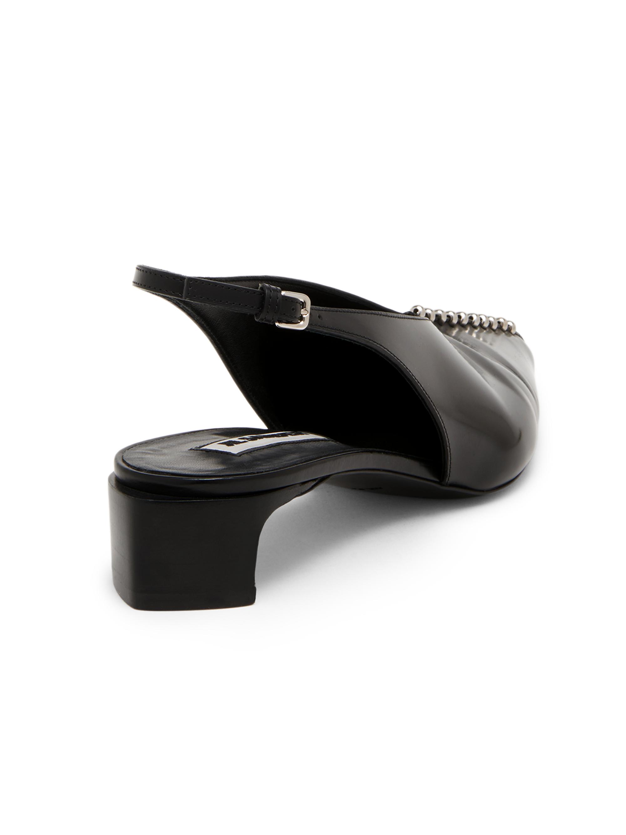 Jil Sander 35MM Leather Kitten-Heel Pumps | Saks Fifth Avenue