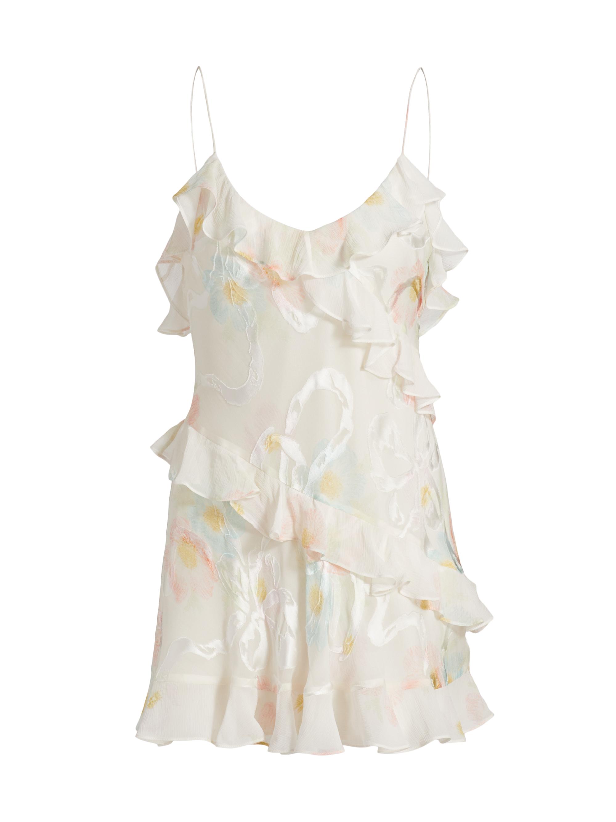 LoveShackFancy Women's Lomina Floral Ruffled Minidress - Italian Ice