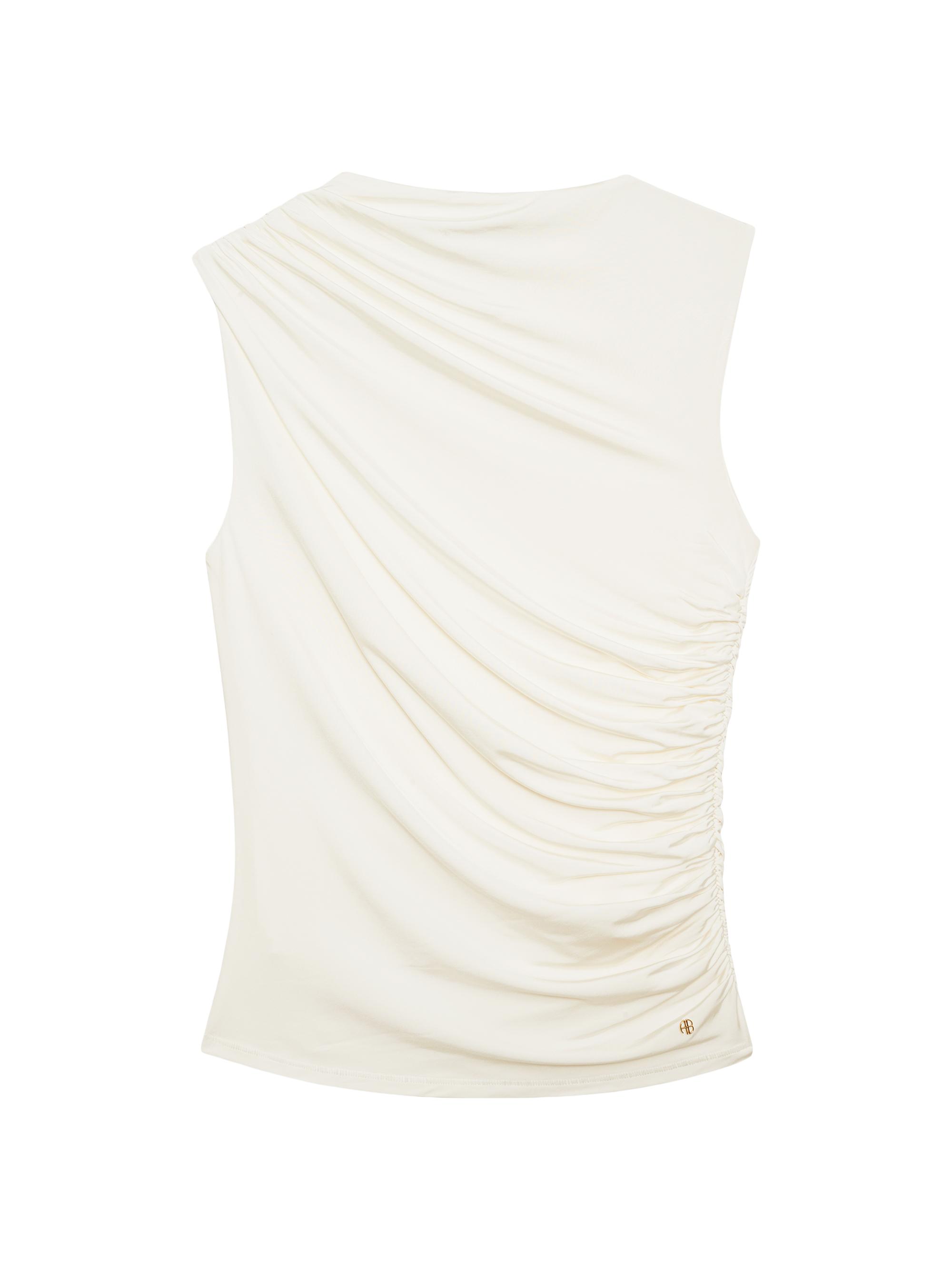 Anine Bing Women's Lucia Ruched Sleeveless Top -