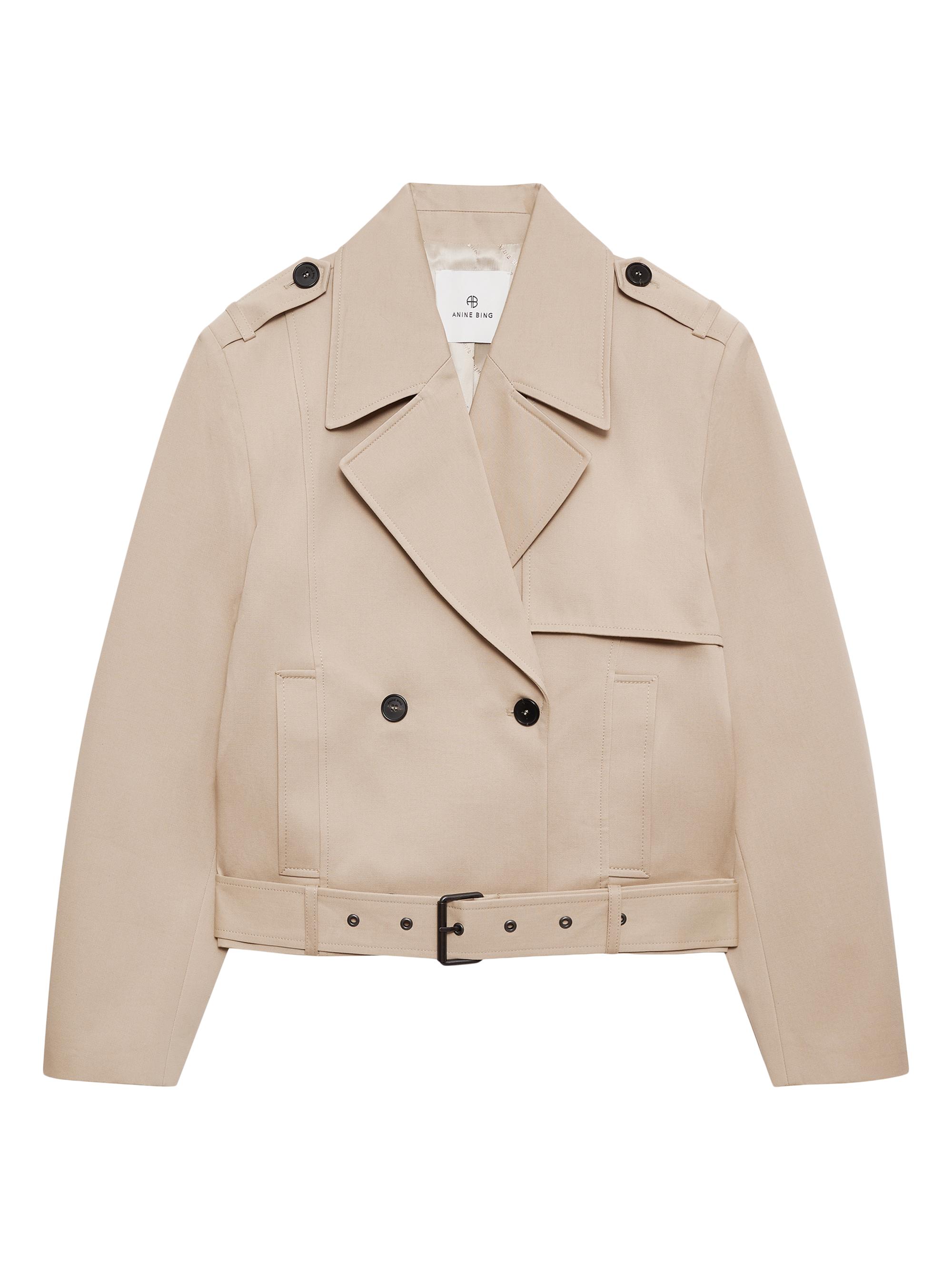 Anine Bing Greer Cotton Double-Breasted Moto Jacket | Saks Fifth