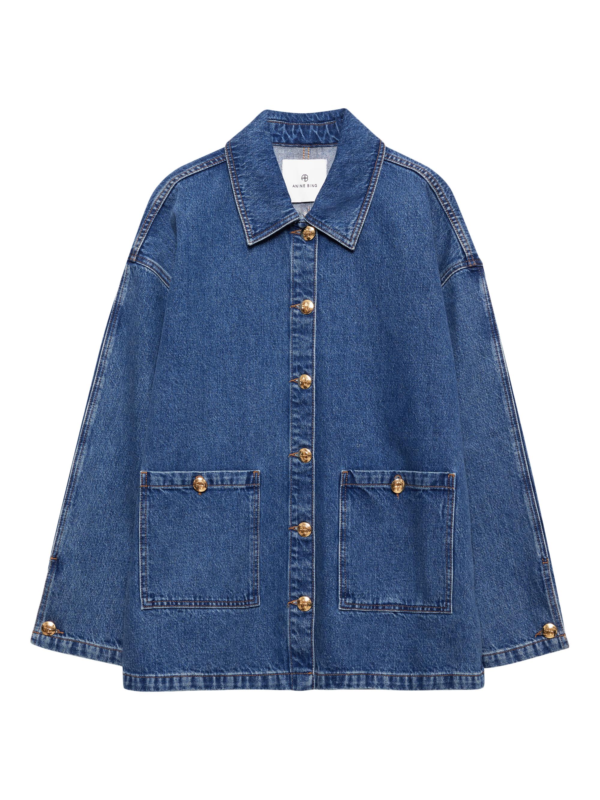 Anine Bing Women's Luca Denim Jacket - Clean Indigo Denim