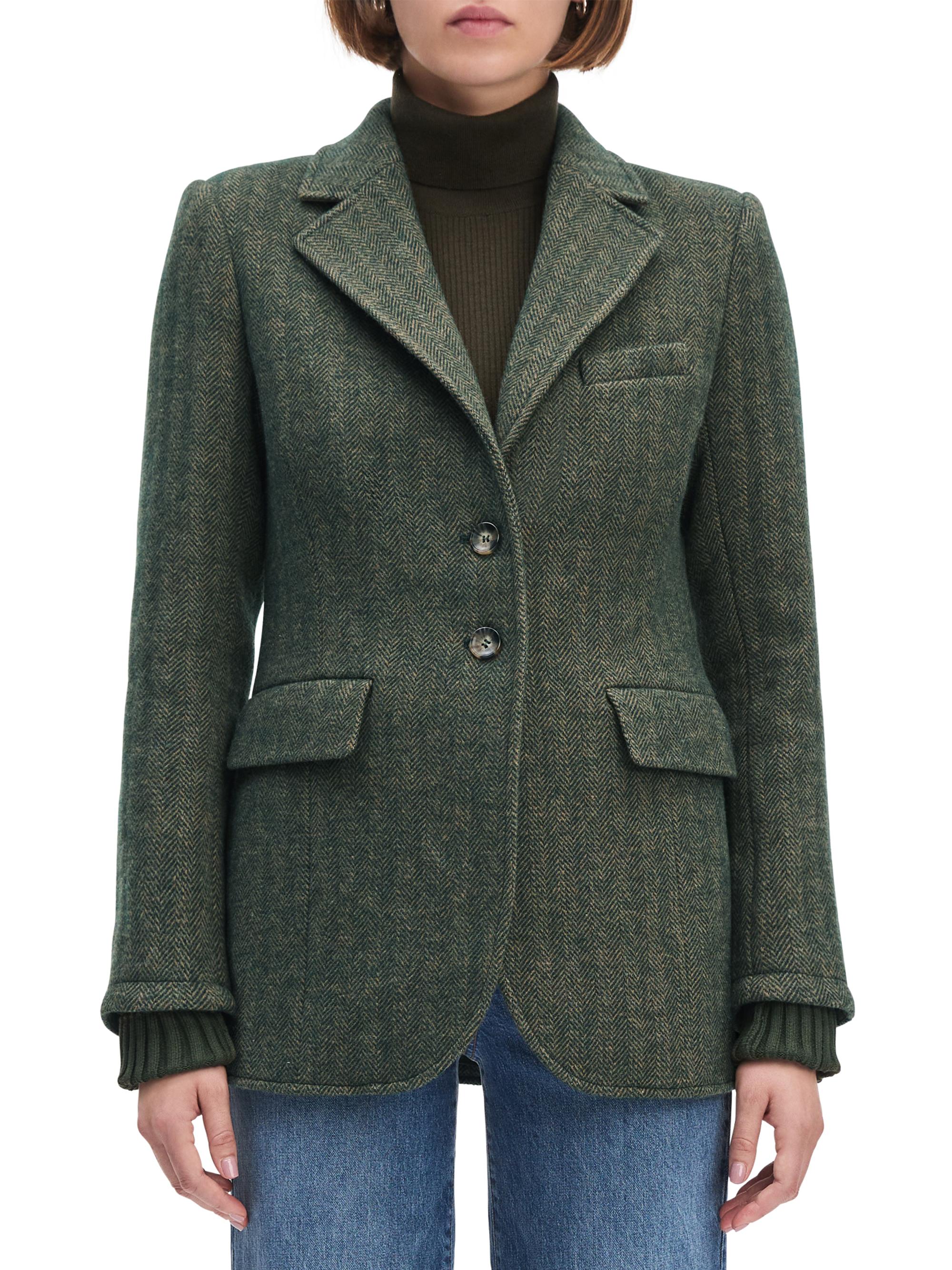 Favorite Daughter Women's The City Herringbone Wool-Blend Blazer - Yorkshire Herring | Thumbnail 4