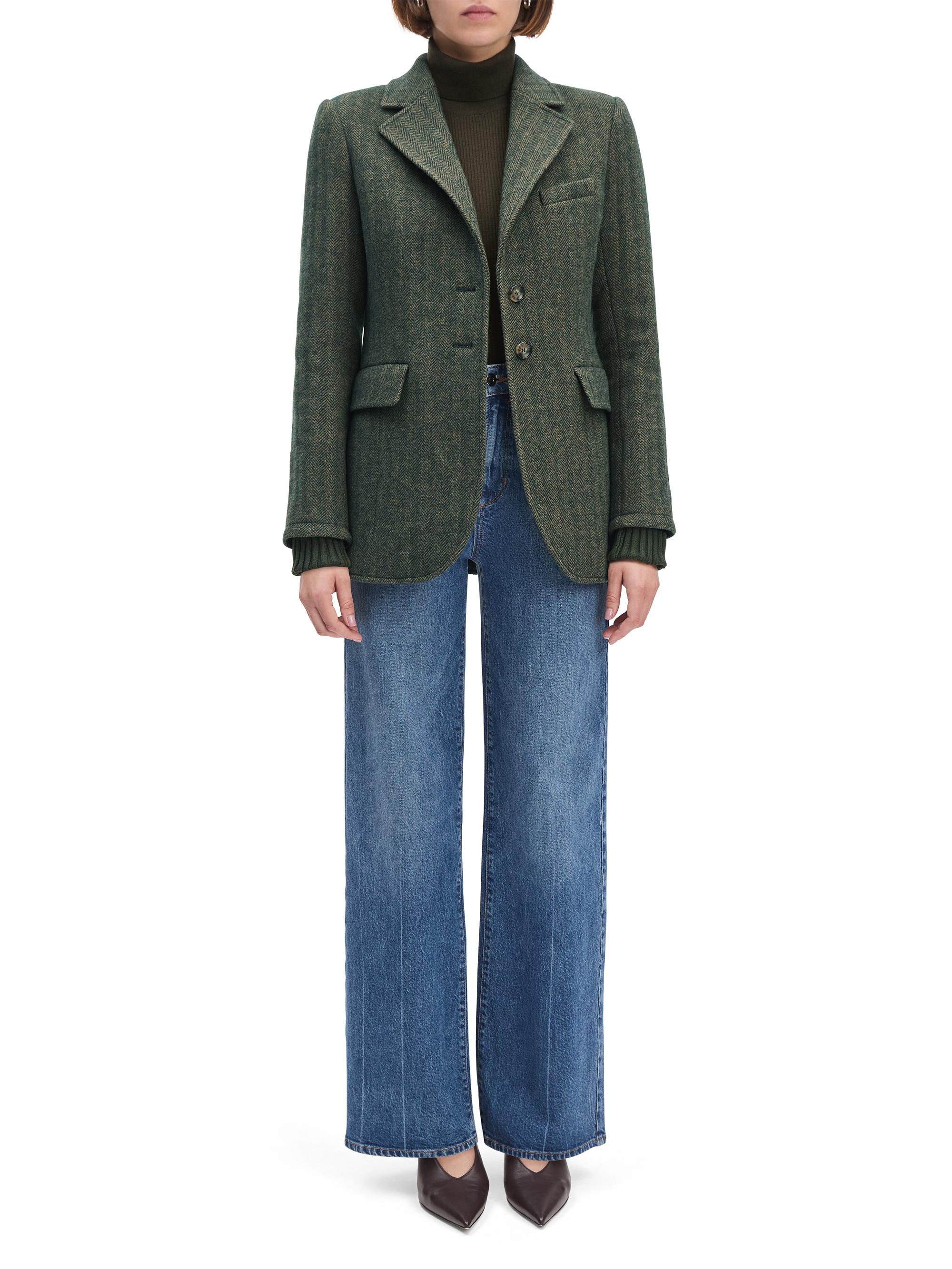 Favorite Daughter Women's The City Herringbone Wool-Blend Blazer - Yorkshire Herring | Thumbnail 2