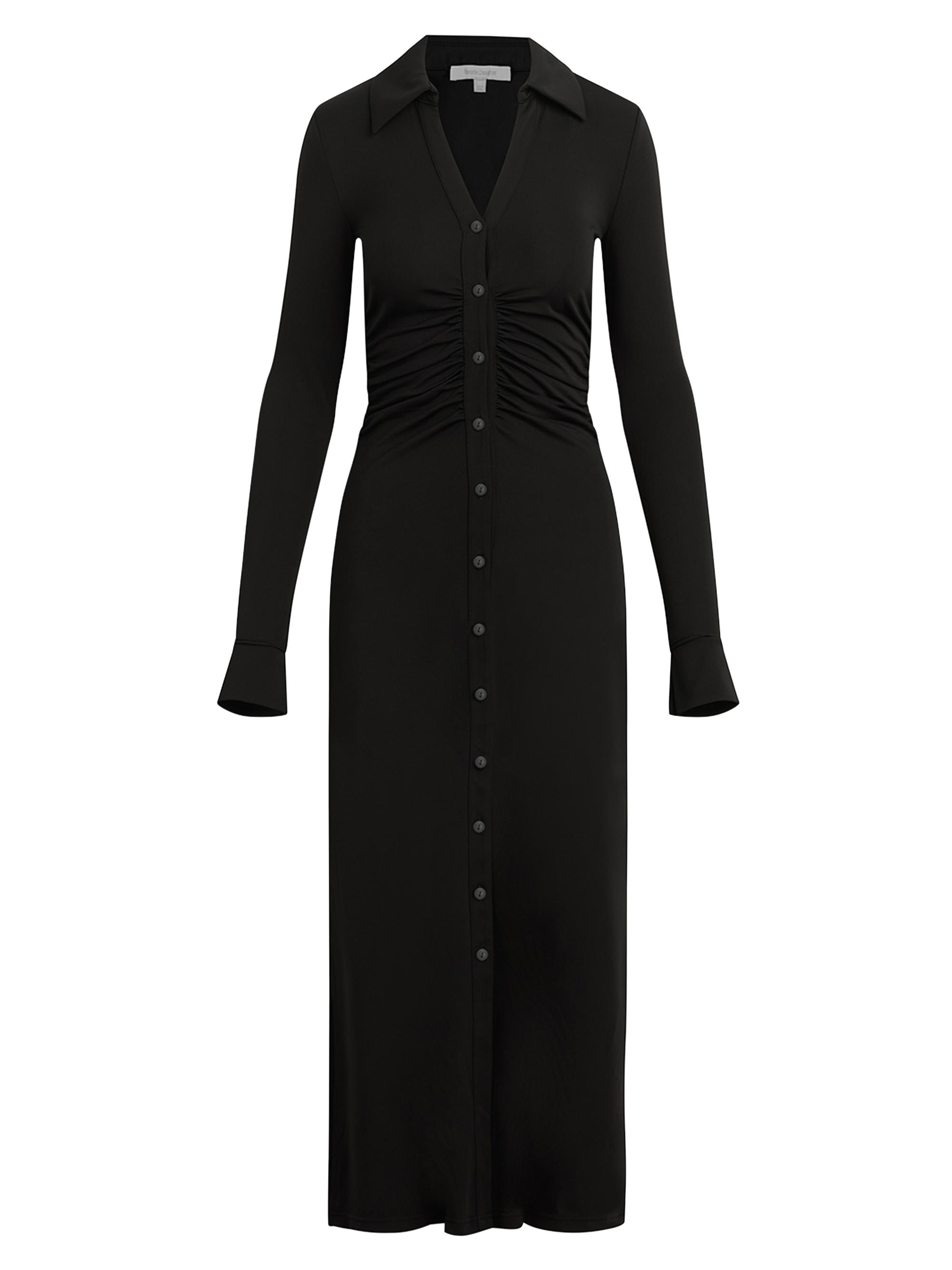 Favorite Daughter Women's The Naomi Button-Front Midi-Dress - Black